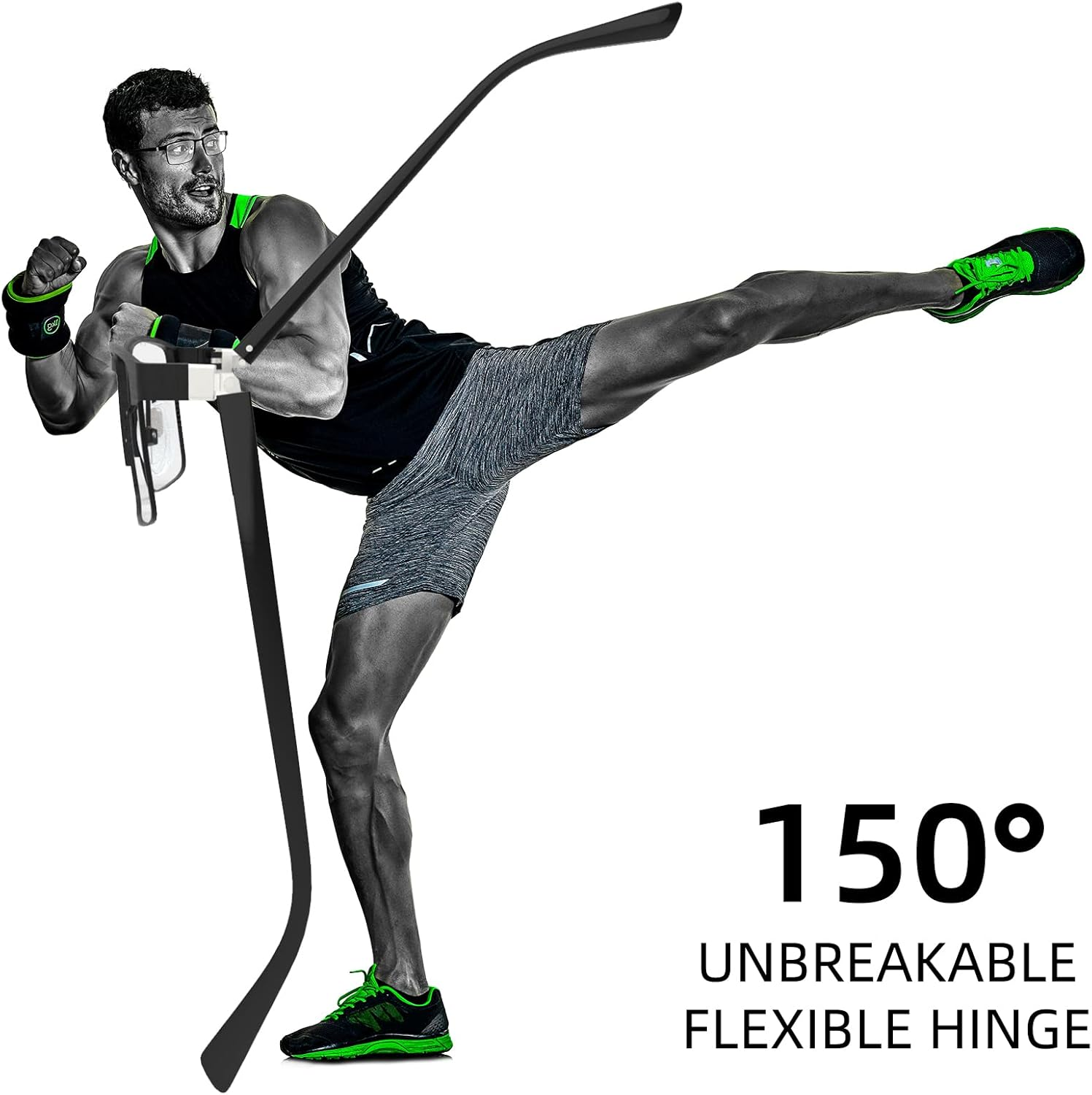 LKEYE Bifocal Reading Glasses Men Blue Light Computer Readers Clear Top Designer Metal Frame Fashion Spring Hinge Eyeglasses - 1.5 Diopters, Black  Anti-Gun image number 4