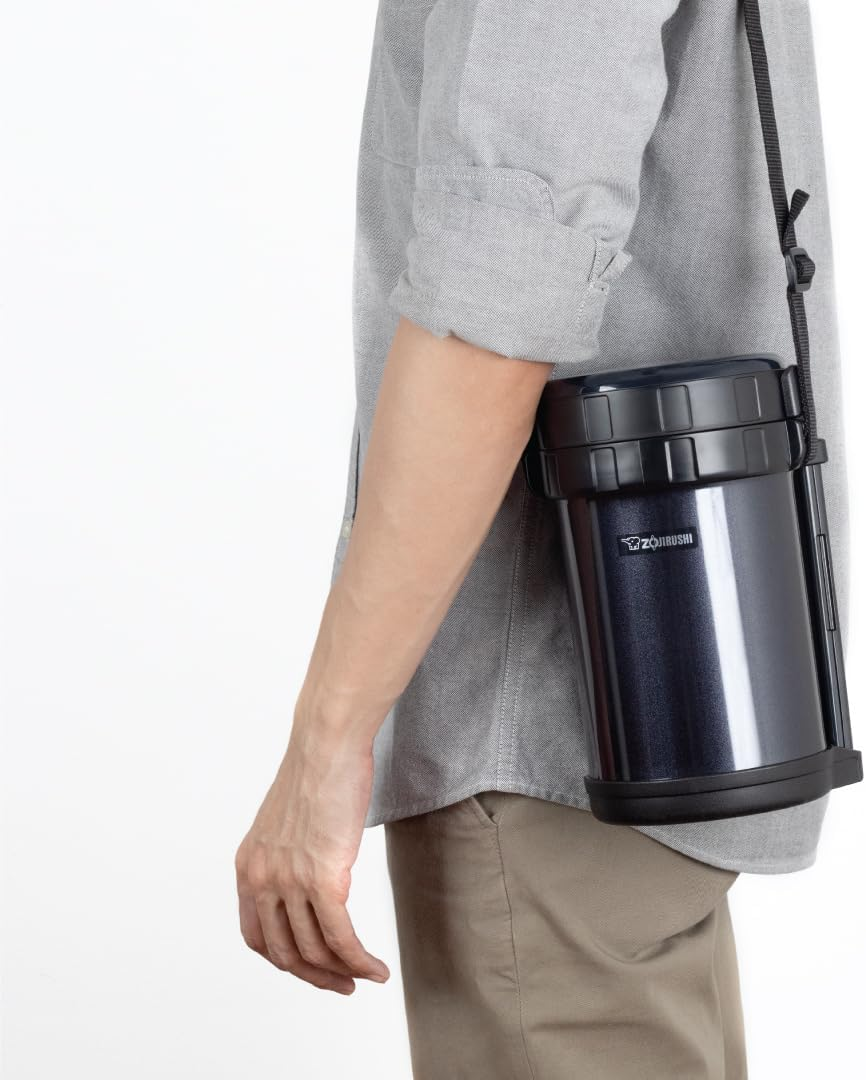 ZOJIRUSHI SL-XE20AD Classic Stainless Lunch Jar, Navy, 1.47 L image number 3