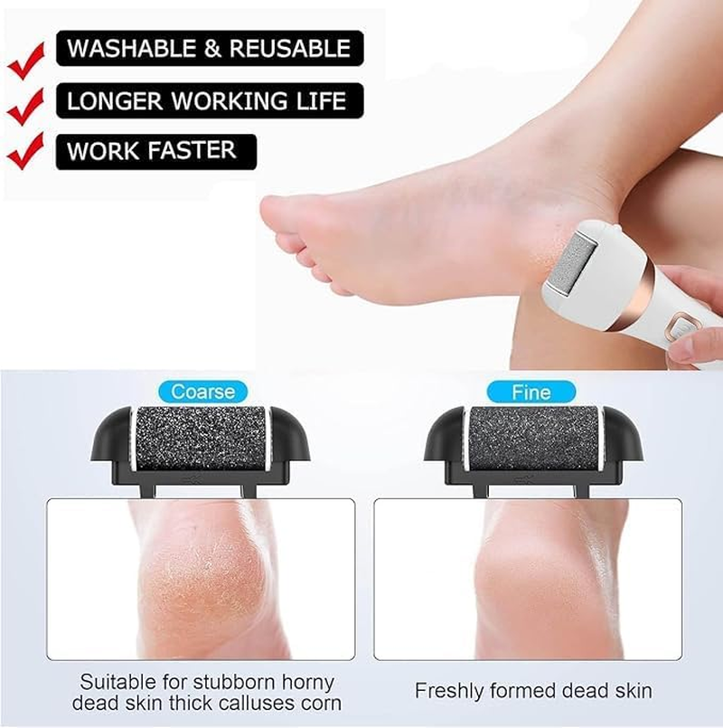 6Pcs Extra Coarse 3 Refill Rollers for Electric Feet Callus Remover,Replacement Roller Head for Electric Callus Remover Feet Pedicure,Replacement Roller Refill Heads for Electric Foot Callus Remover image number 1