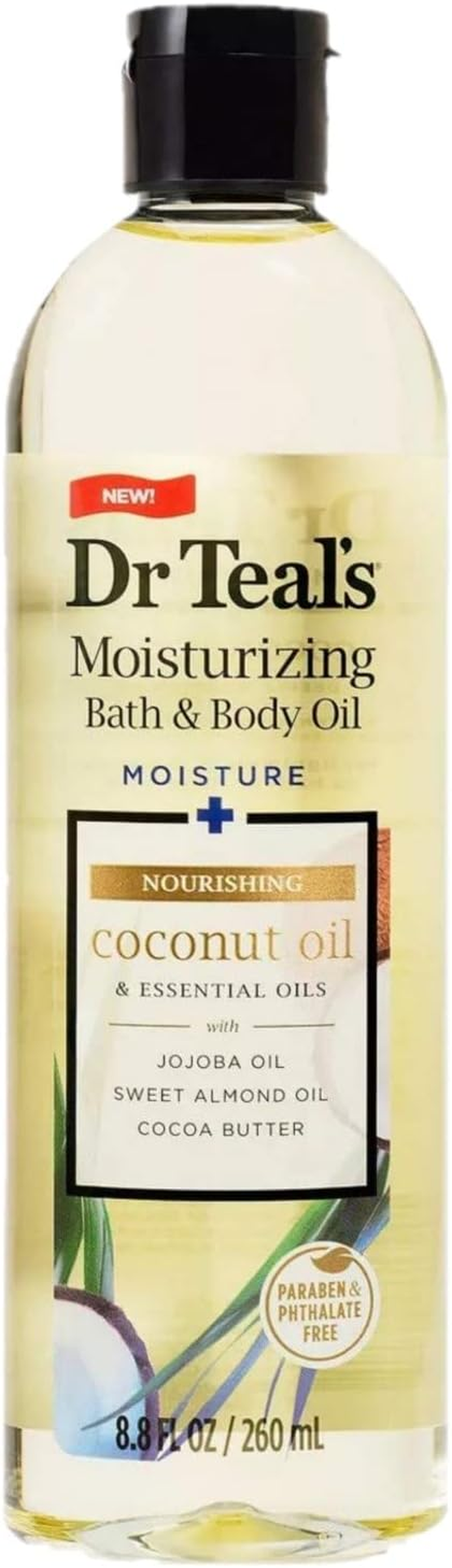Dr Teal'S Bath & Body Oil 2-Pack (17.6 Fl Oz Total) Moisturizing Coconut Oil & Essential Oils image number 2