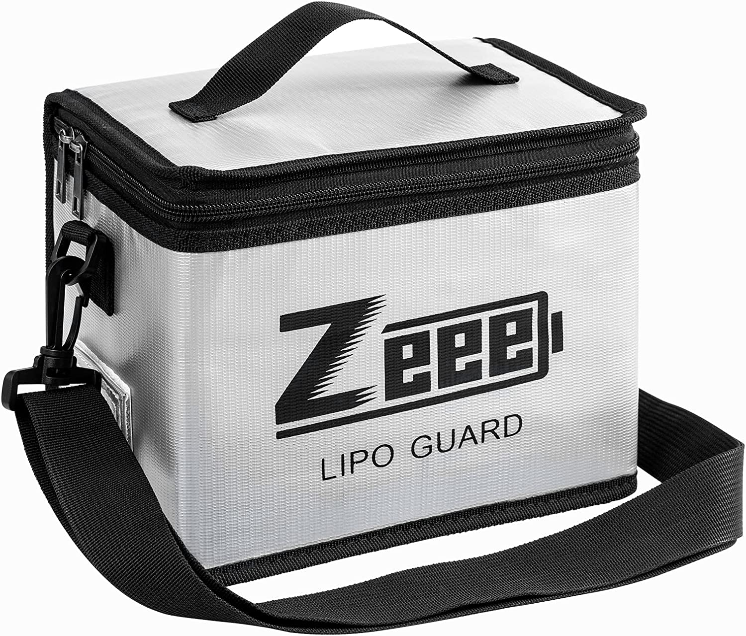 Zeee Lipo Safe Bag Fireproof Explosionproof Bag Large Capacity Lipo Battery Storage Guard Safe Pouch for Charge & Storage(8.46 X 6.5 X 5.71In)