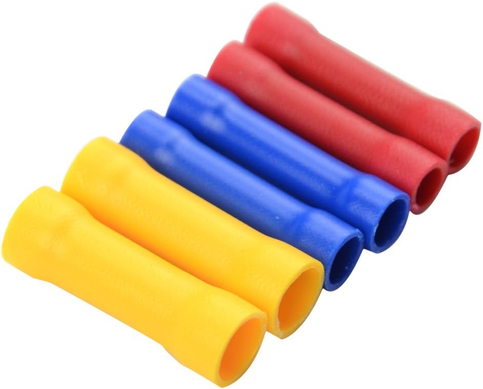 WMYCONGCONG 400 PCS Insulated Straight Wire Butt Splice Terminals Electrical Crimp Connector Assortment Kit image number 4