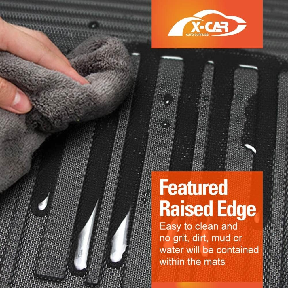 X-CAR Heavy Duty Cargo Trunk Mat Boot Liner Cover Luggage Tray for Toyota Kluger 2014 2015 2016 2017 2018 2019 2020 2021