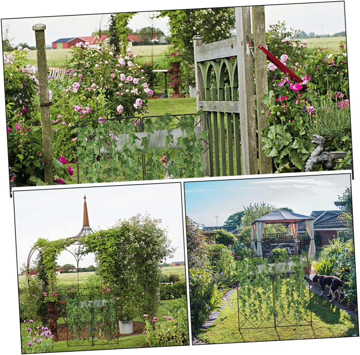 2Pcs Garden Plant Climbing Rack Outdoor Hanging Plant Trellis Decorative Support Bracket for Wisteria Peas image number 5