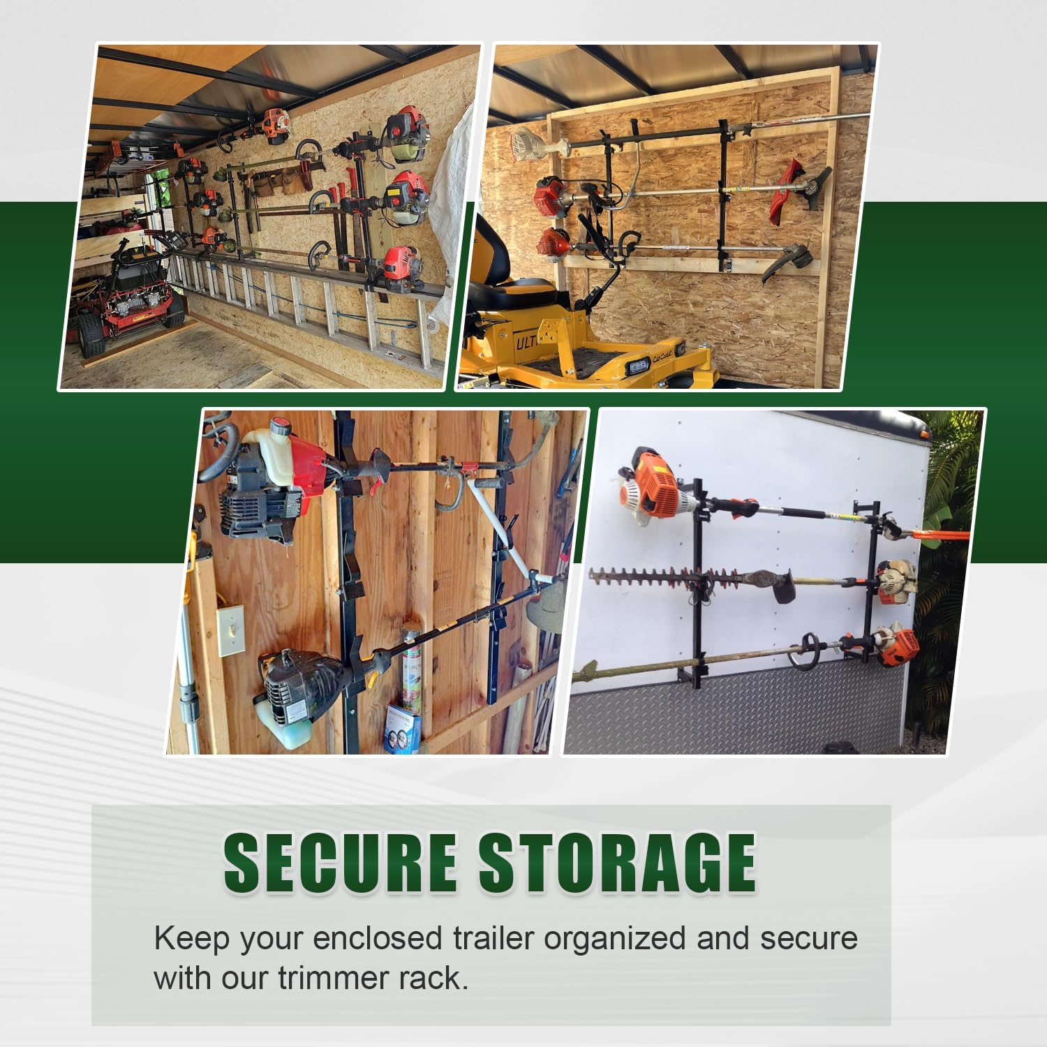 ELITEWILL Weed Eater Racks for Enclosed Trailer Trimmer Rack Weedeater Rack for Trailer Landscape Truck Holder Lawn Equipment Accessories image number 2