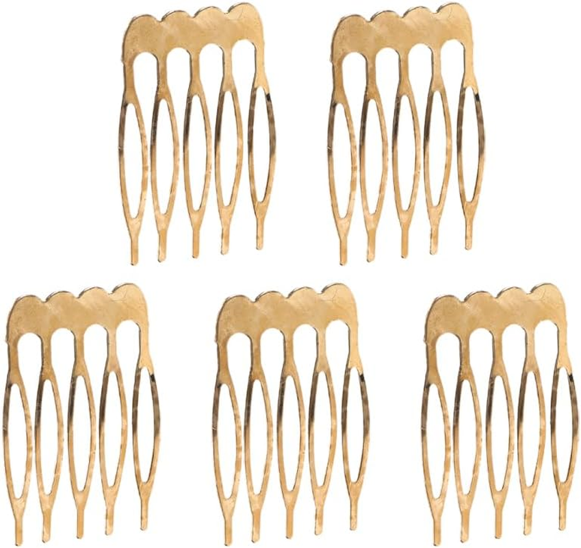 Beaupretty 5 Piece Metal Hair Combs for Women Small Hair Combs for Fine Hair Decorative Hair Accessories Versatile Styling Options for Any Hairstyle and Occasion image number 5