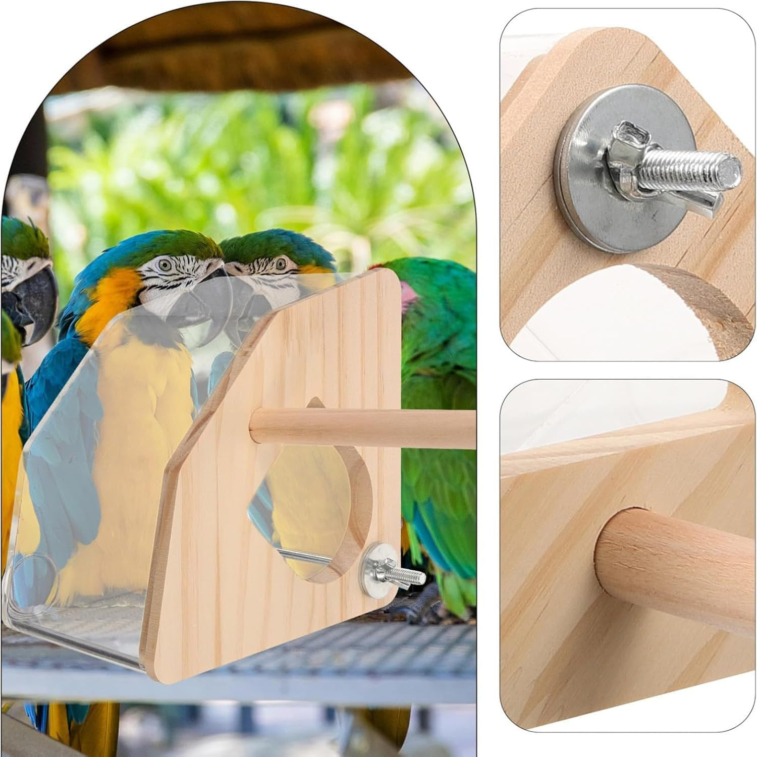 Parakeet Nest Box, Easy-Wash Avian Breeder Shelter Finch Parakeet Mating Hideouts, Ventilated Cockatoo Roosting Chamber for Garden Cage Room Setup (Transparent, 20.4Cm*20.2Cm*14Cm) image number 5