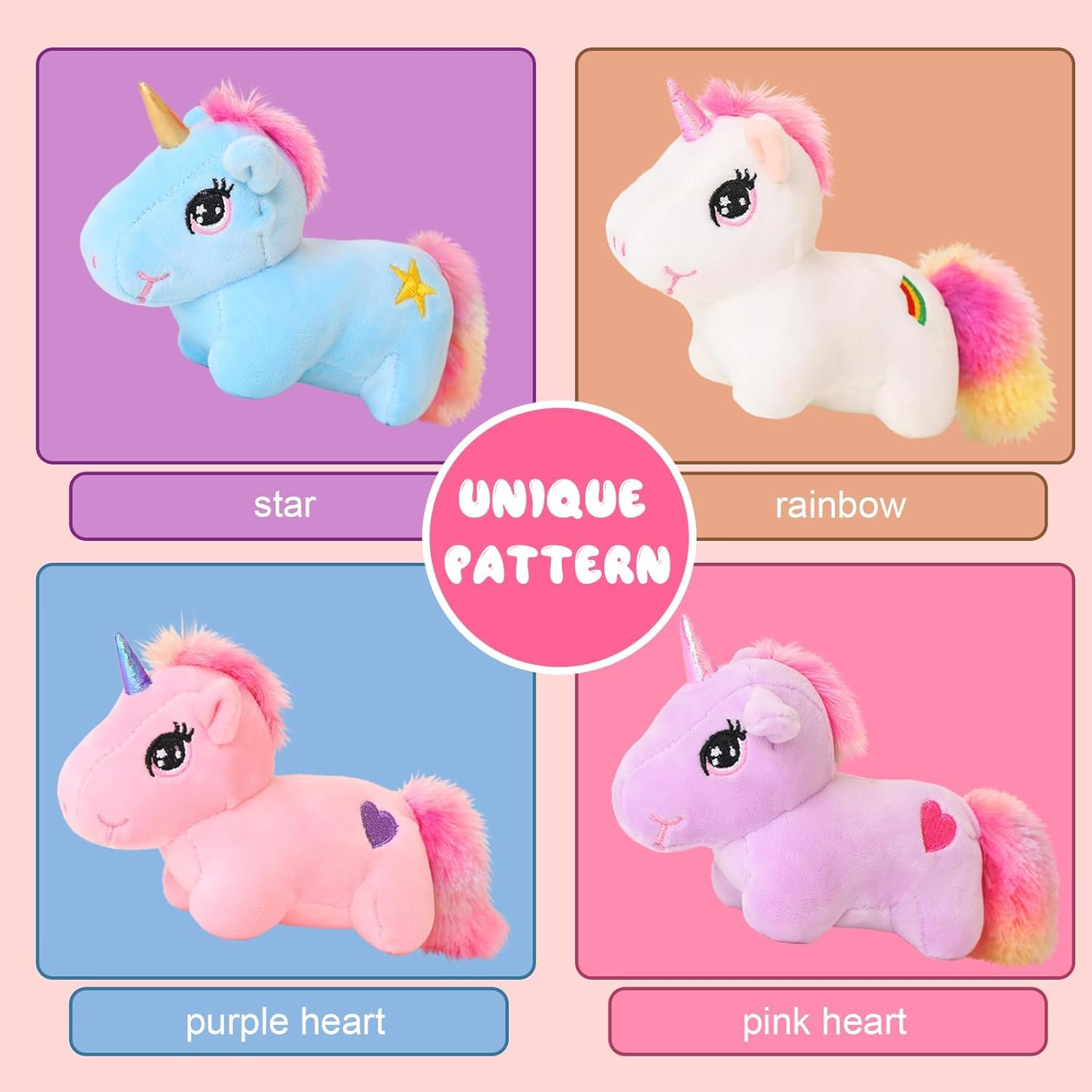 SQEQE Stuffed Animals Cute Unicorn with 4 Babies in Tummy, Rainbow Flying Unicorns Plush Pillow Toys with Wings, Christmas & Birthday Present for Kids image number 1