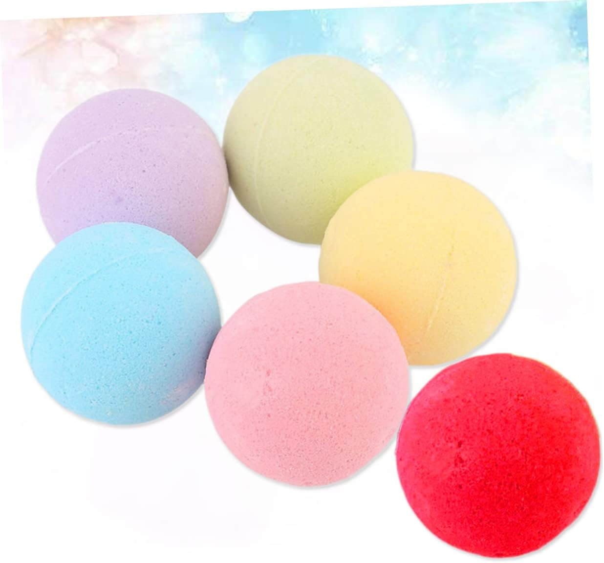 6Pcs Bath Salt Balls Set Organic Stress Relief for Women Exfoliating Bubble Balls for Relaxation Suitable for Home Spa and Self-Care image number 2