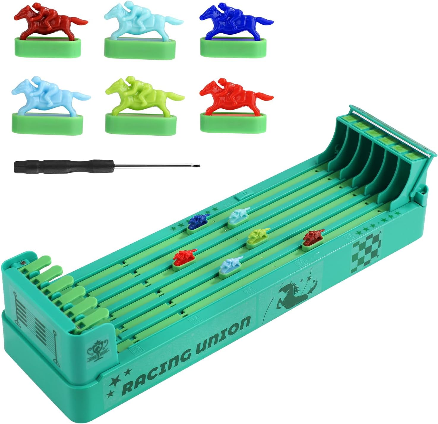 Horse Racing Game, Electronic Horse Racing Game with 6 Horses, Portable, Interesting, Electric Horse Racing Game for Family Reunions, Parties, Camping image number 2