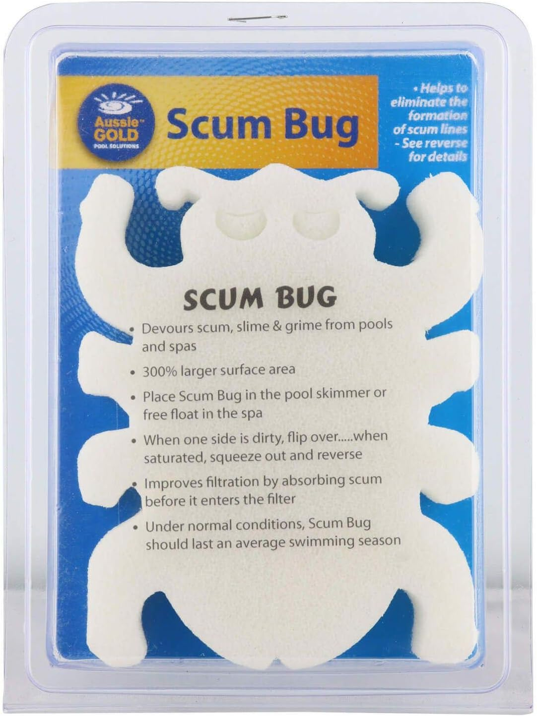 Scum Bug Pool and Spa Water Line Degreaser Prevents Scum Line in Pools and Spas