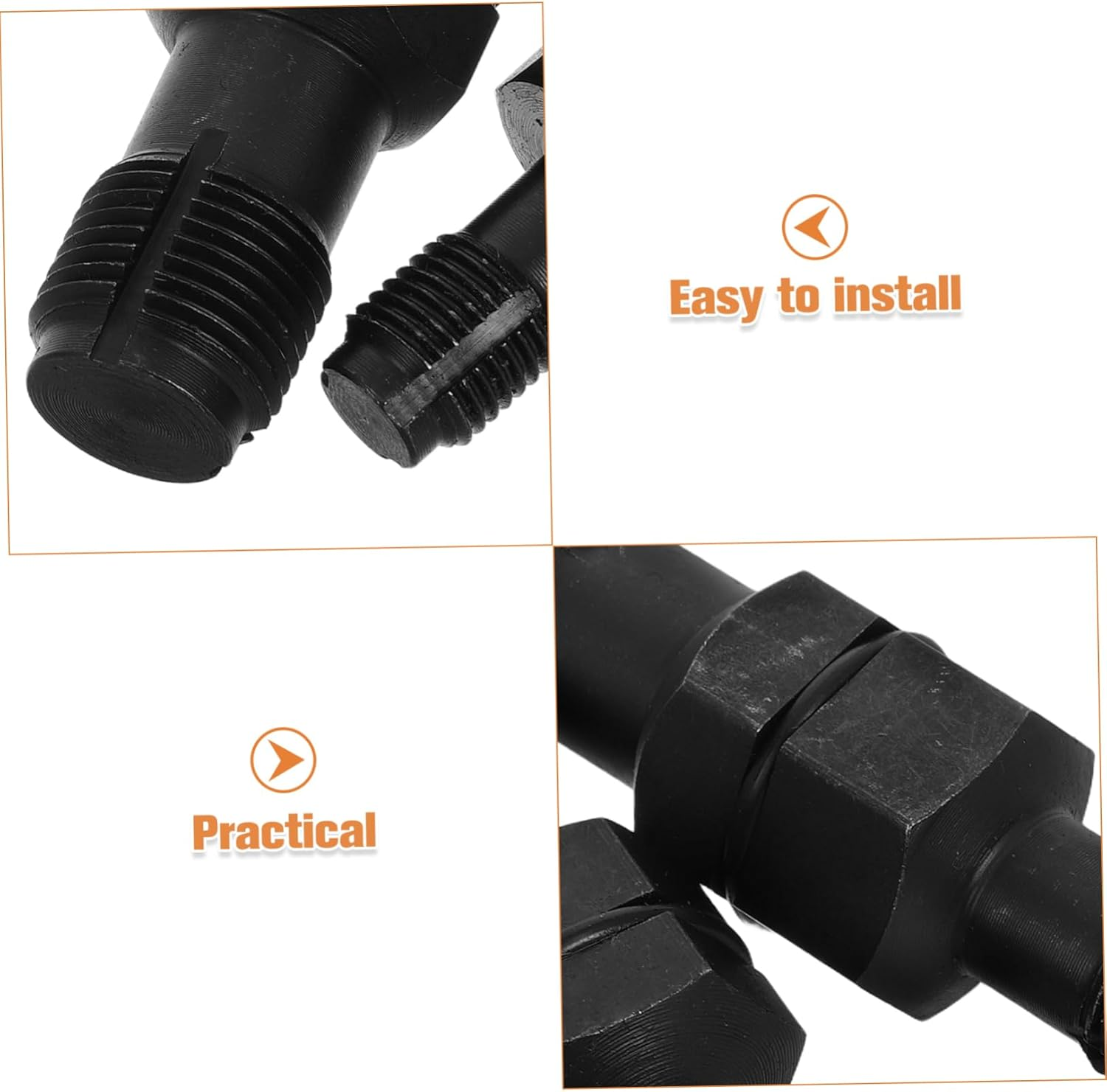 SOESFOUFU 2Pcs Spark Repair Tool Rethreader Nut Removal Tool Double Head Wrench Automotive Engine Spark Thread Repair Kit image number 4