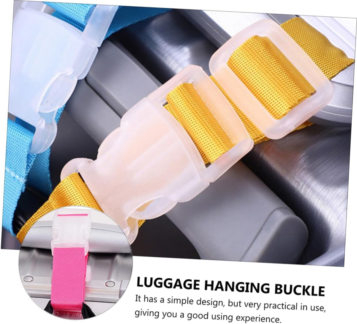 TOPPERFUN 5Pcs Luggage Belt Straps with Buckle Lightweight Travel Suitcase Straps for Secure Fastening and Anti-Fall Protection Portable Carry Bag Accessories