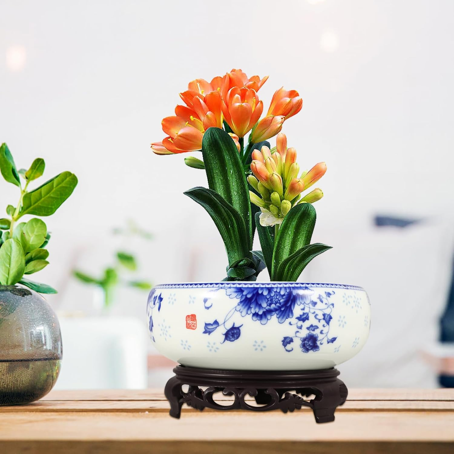 DOITOOL Lotus Bowl Planter Bowl, Water Lily Bowl Lotus Bowls for Planting in Water Indoors, Lotus Planter Bowl for Home Office Garden