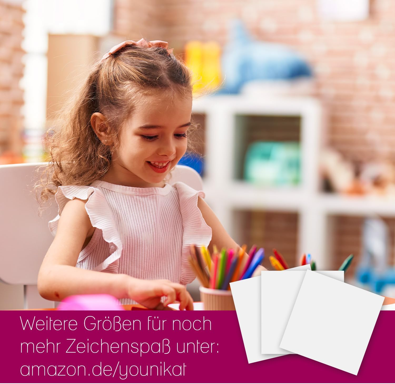 Younikat Replacement Paper for Long-Lasting Projector Drawing Fun - Square I Paper Cuts for Refilling I 500 Sheets I Dv_428 image number 6