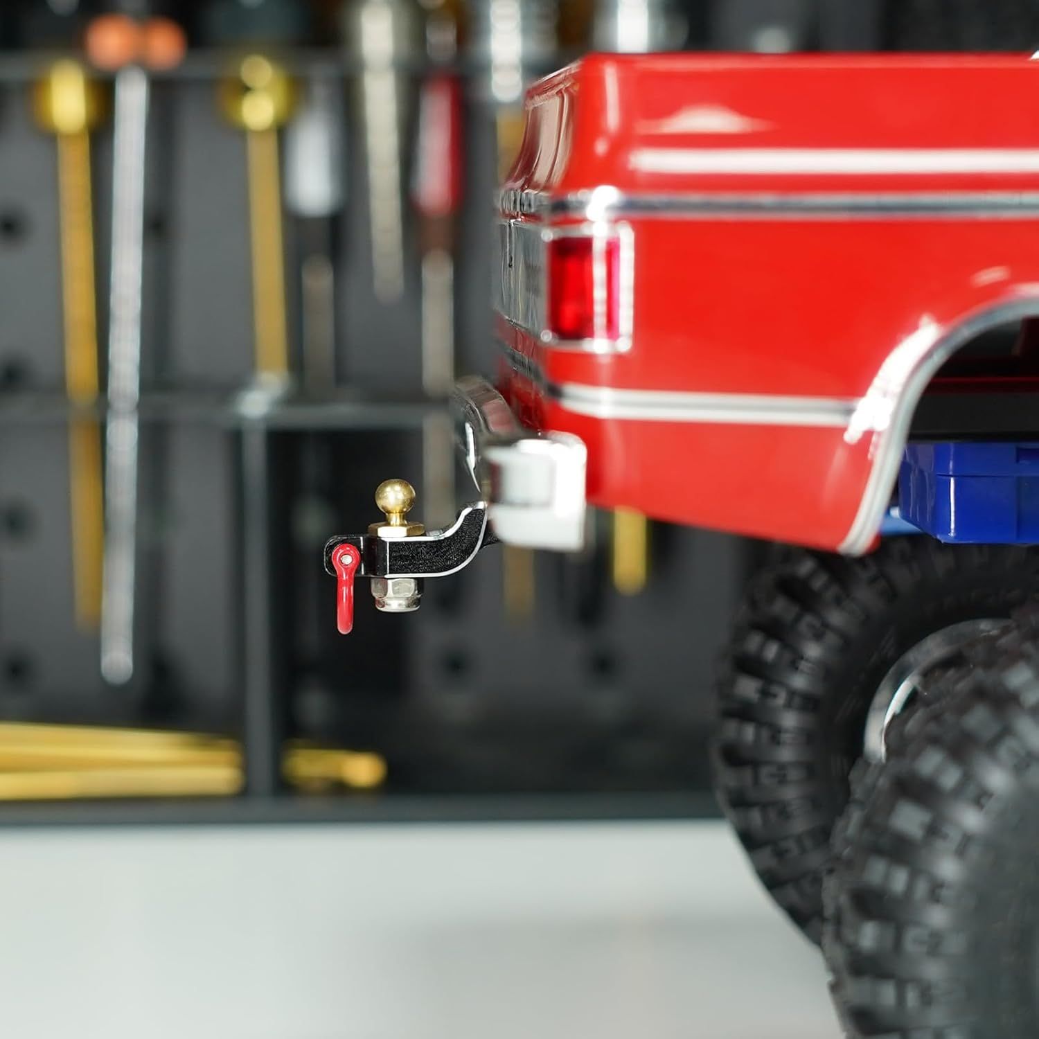 INJORA Drop Hitch Receiver CNC Aluminum Hitch for 1/18 RC Crawler TRX4M Upgrade,2Pcs image number 2