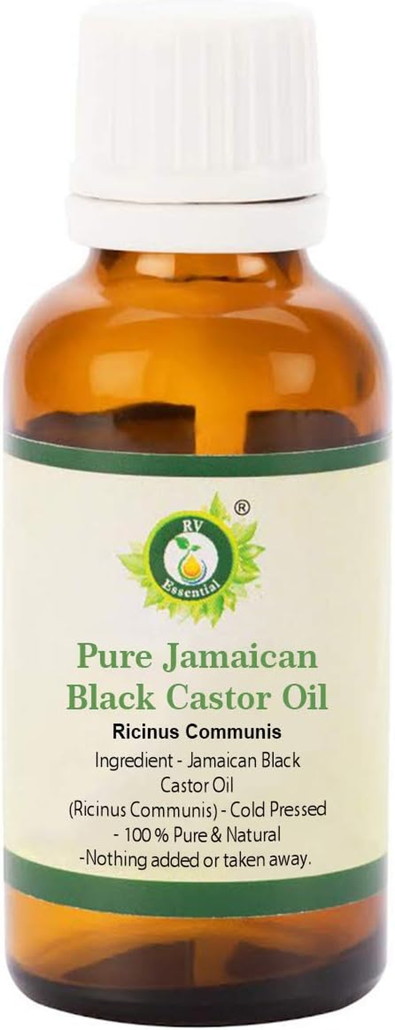 R V Essential Pure Jamaican Black Castor Oil 100Ml- Ricinus Communis (100% Pure and Natural Cold Pressed) image number 2