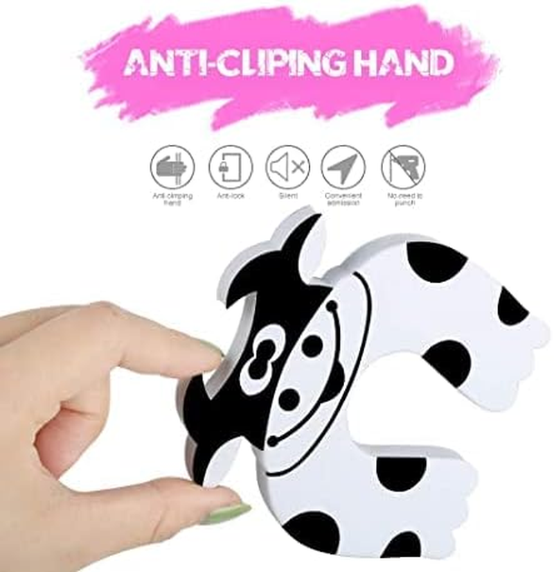8Pcs Foam Door Stopper Baby Safety Door Stop Kids Safety Guard Finger Protector Cute Colorful Animal Foam Door Stopper for Home Kitchen Bedroom Security Cabinet Locks Door Clip image number 1