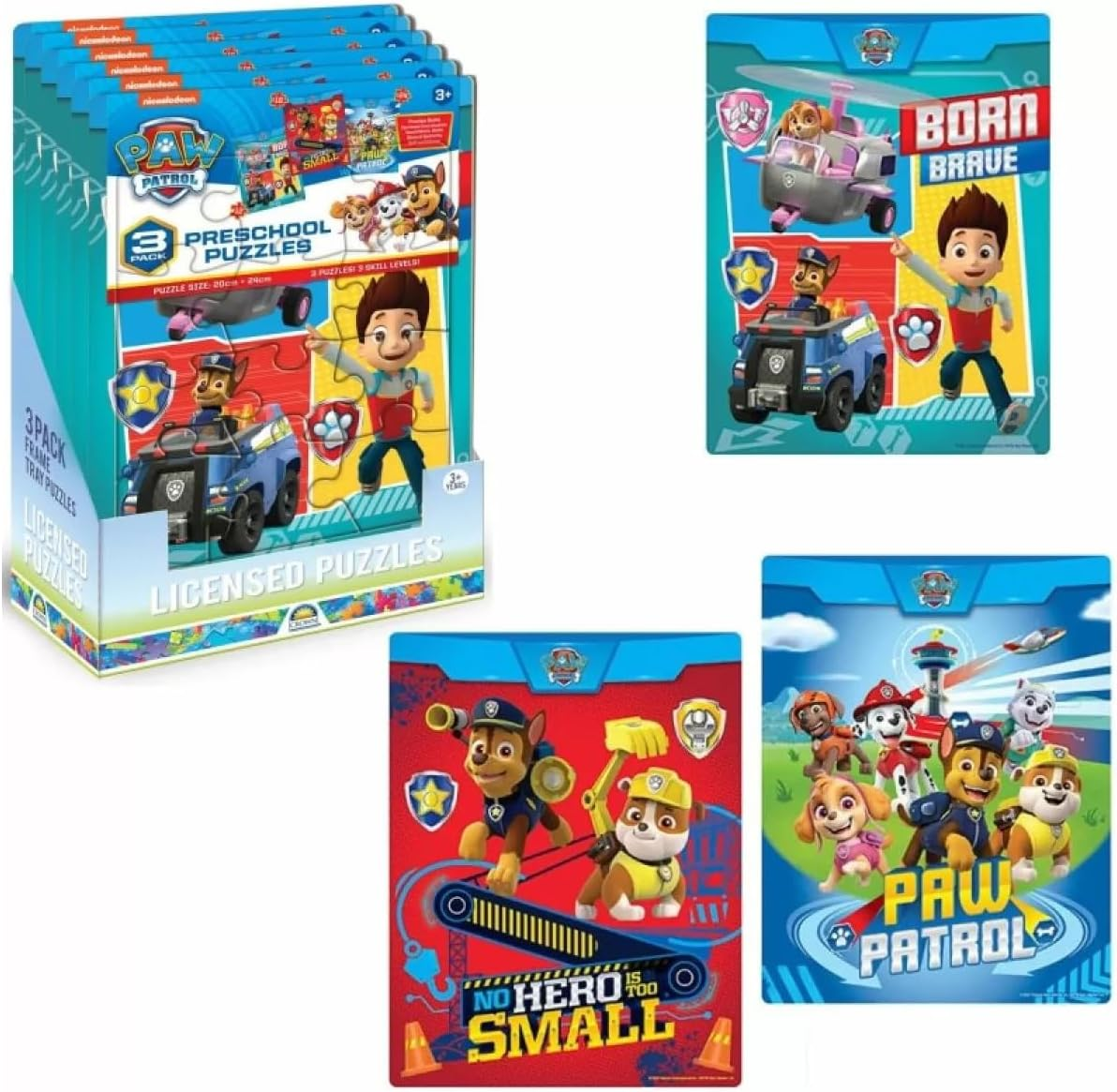 MJM Australia Crown Paw Patrol Frame Tray Puzzle 3-Pack
