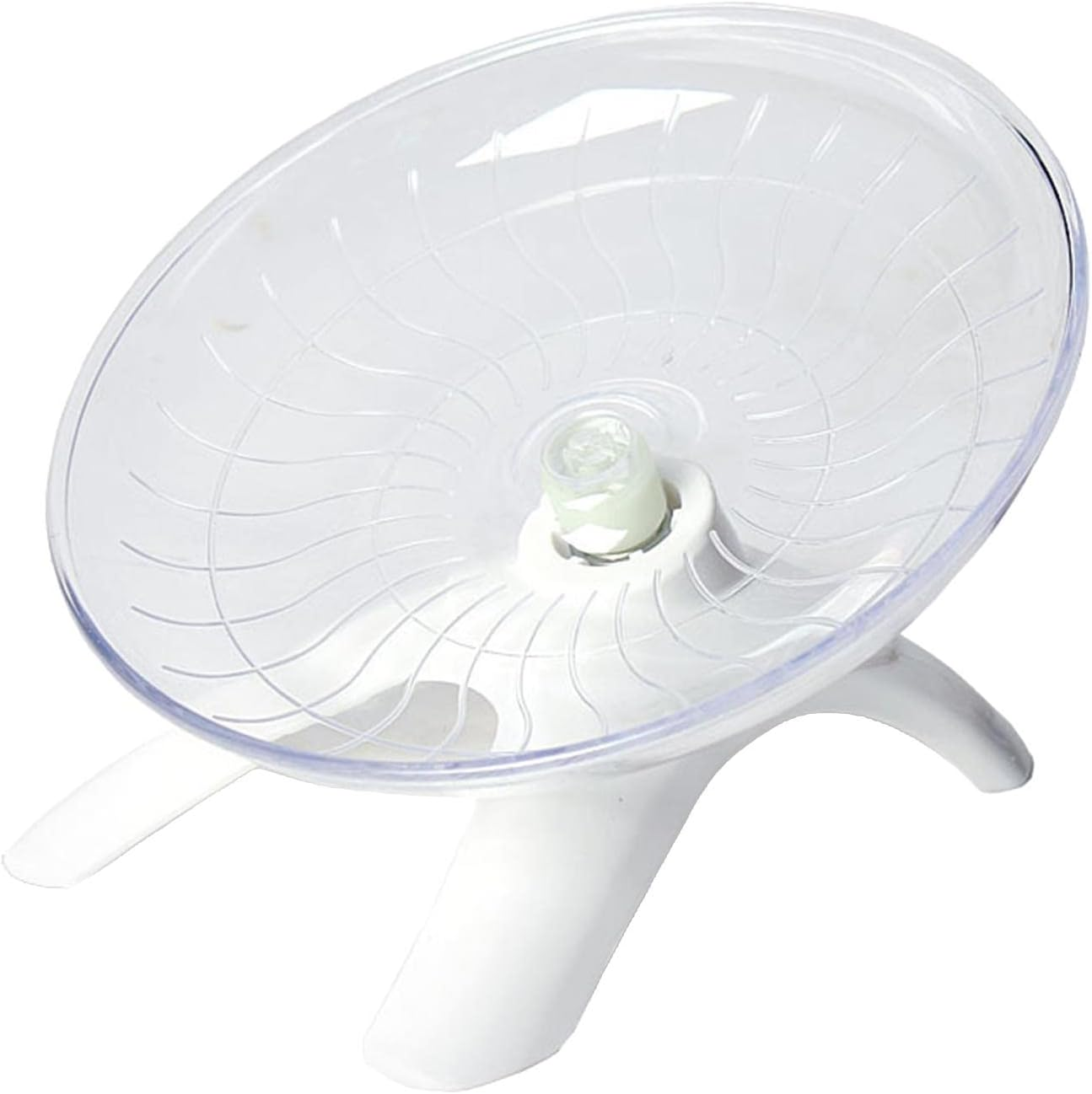 Dolity 7 Inch round Mute Hamster Running Spinner Disc Exercise Wheel Mouse Rat Small Pet Toy Pets Supplies Training - White image number 4