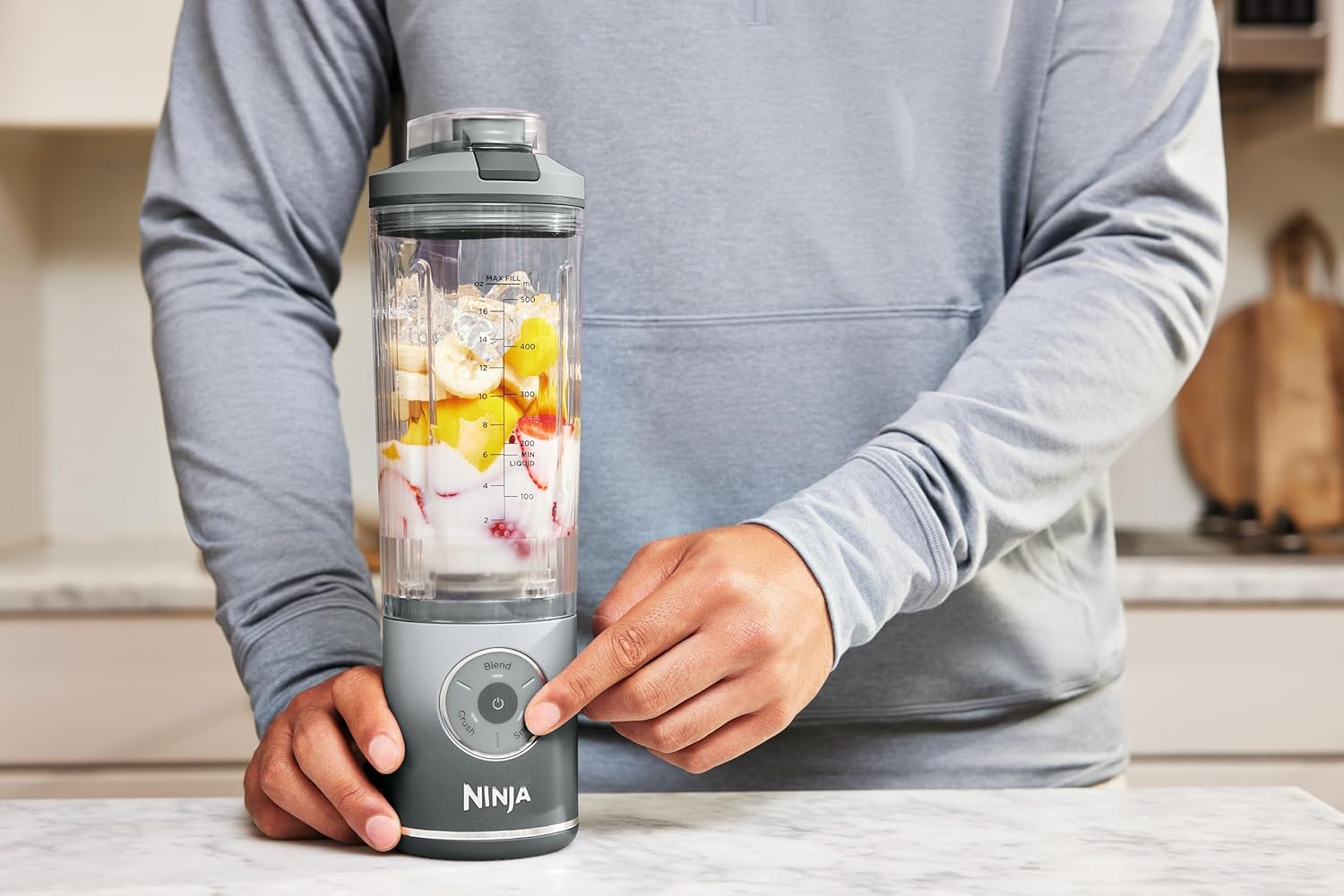 Ninja Blast Max Cordless Portable Blender, Platinum Silver image number 2