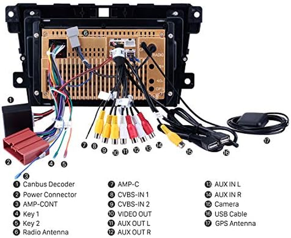 9 Inch Android 10 Car Stereo with GPS Navigation for Mazda CX-7 2007-2014 Car Multimedia Player image number 1