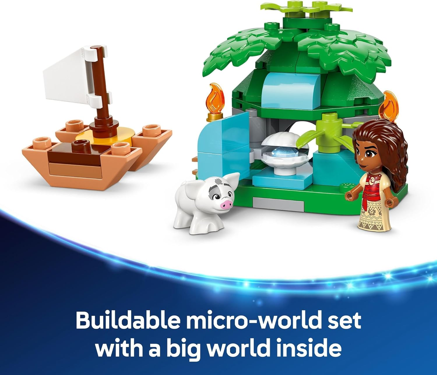 LEGO ǀ Disney Moana&rsquo;S Island Fun Buildable Princess Toy for 5+ Year Old Girls & Boys with 2 Micro-Doll Figures, a House Model & Accessories, Moana Movie Memorabilia Set, Kids' Building Toys 43260 image number 1