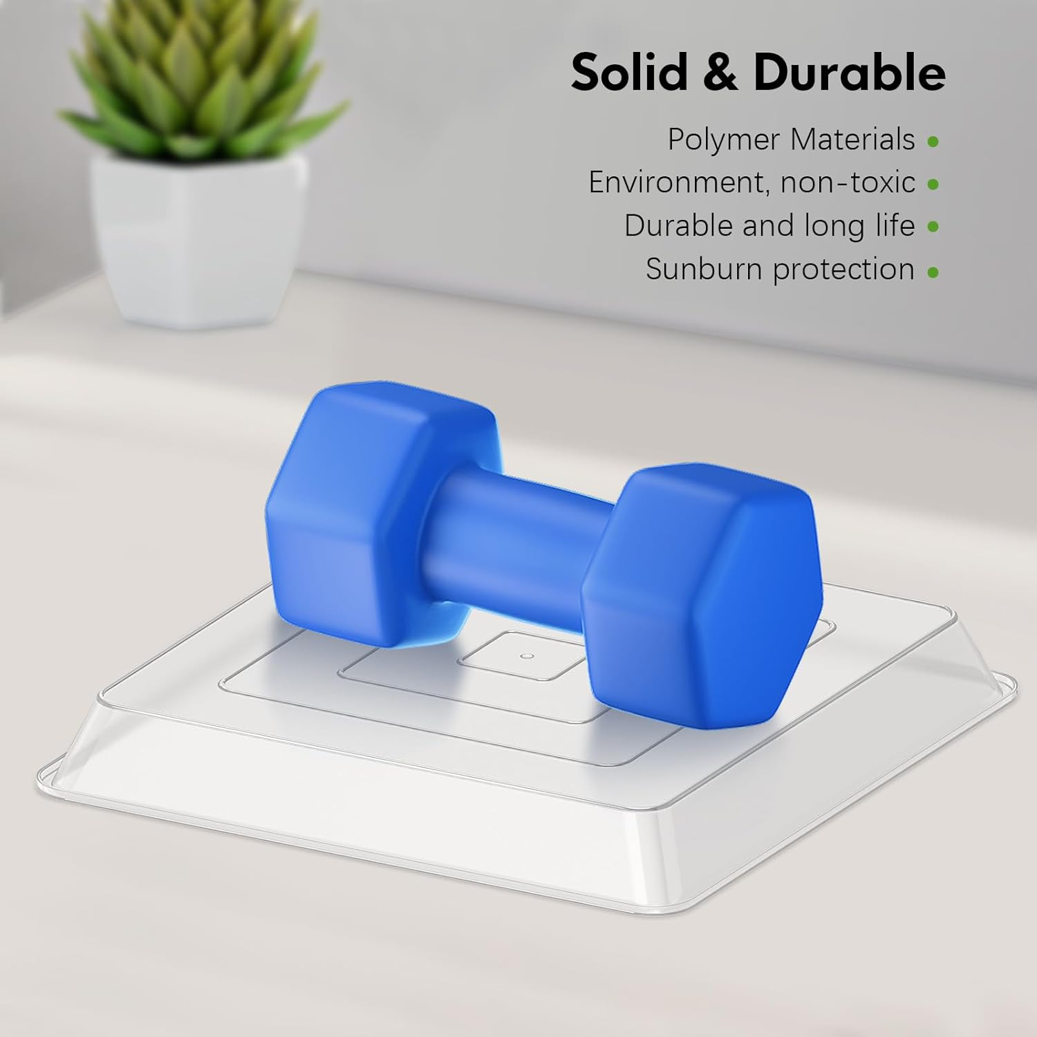 6 Pack 6 Inch Square Clear Plant Saucer, Durable Thick Plant Pot Dish for Flower Pot, Plastic Plant Tray to Catch Water for Indoor Outdoor