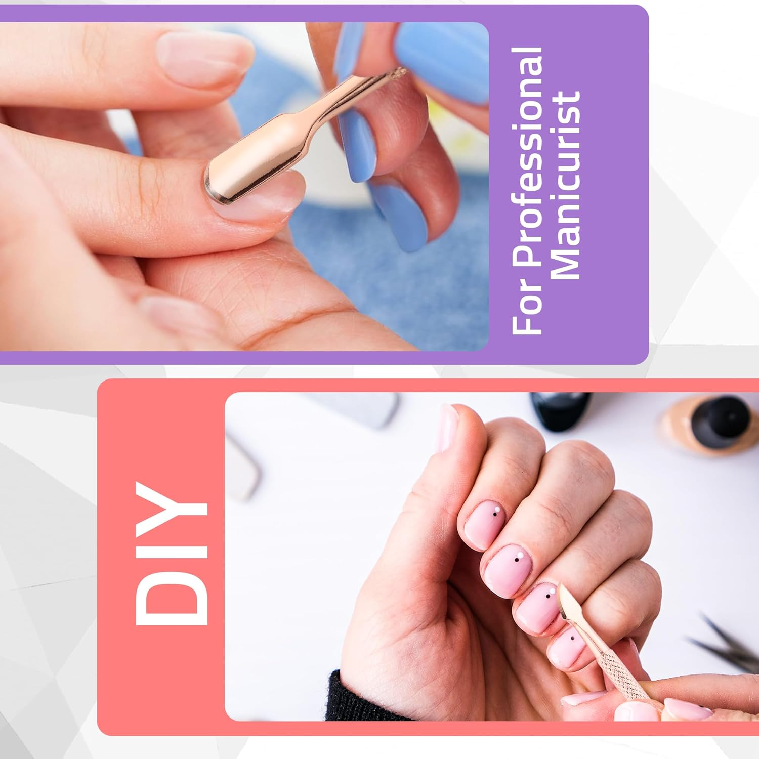 Utopia Care Cuticle Trimmer with Pusher, Nail Trimmer Set, Professional Manicure & Pedicure Kit, Cuticle Remover Tool Kit, Rose Gold