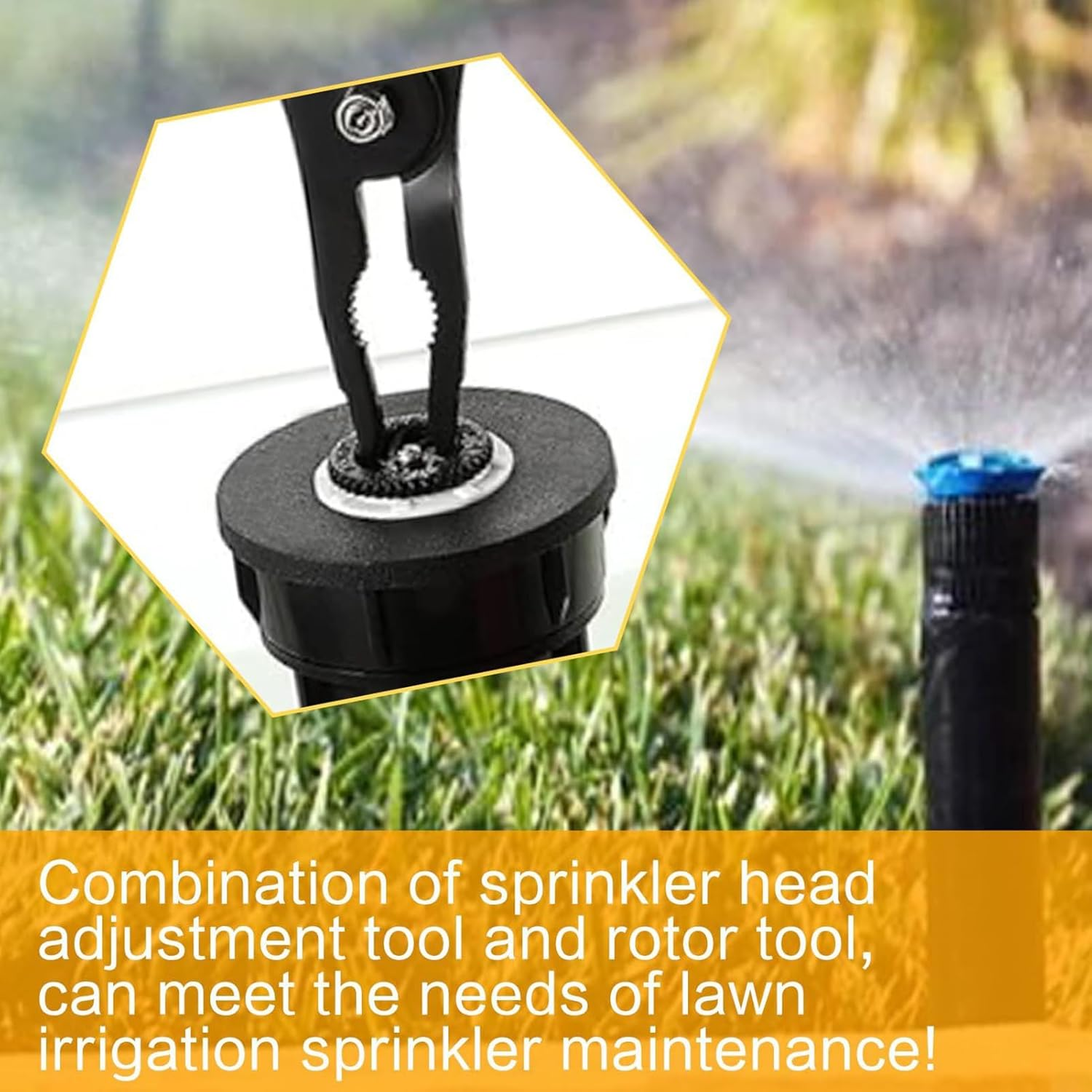 Sprinkler Adjustment Tool Kit | Lawn Irrigation System Repair Screwdriver - Precise Anti-Slip Equipment for Yard Parks Flower Bed Agricultural Watering image number 1