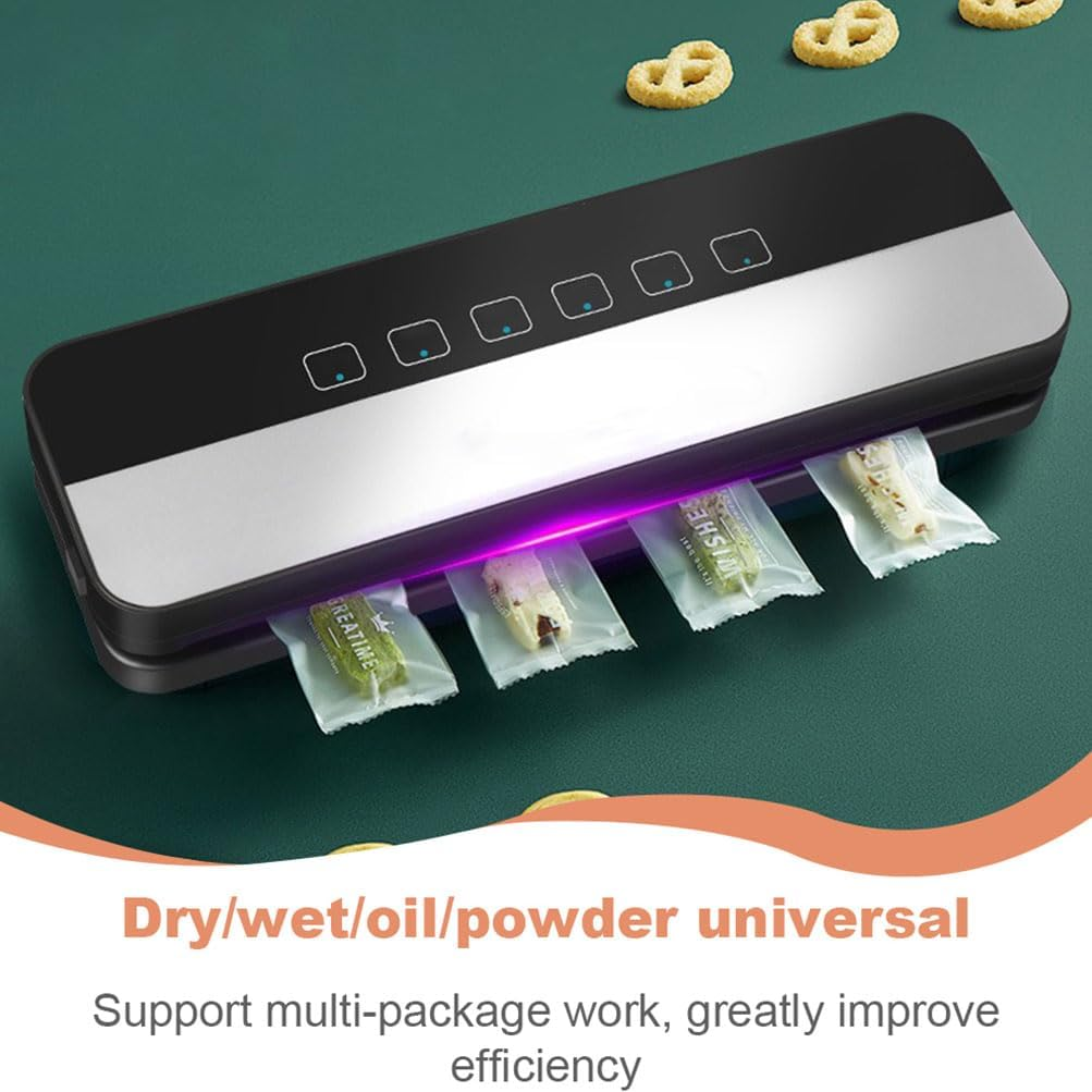 HPAMR Automatic Sealing Machine, Vacuum Sealer Machine, Household Food Preservation Machine Compression, Dry and Wet Dual-Purpose Small Fresh-Keeping Sealing Machine for Food save and Storage image number 1