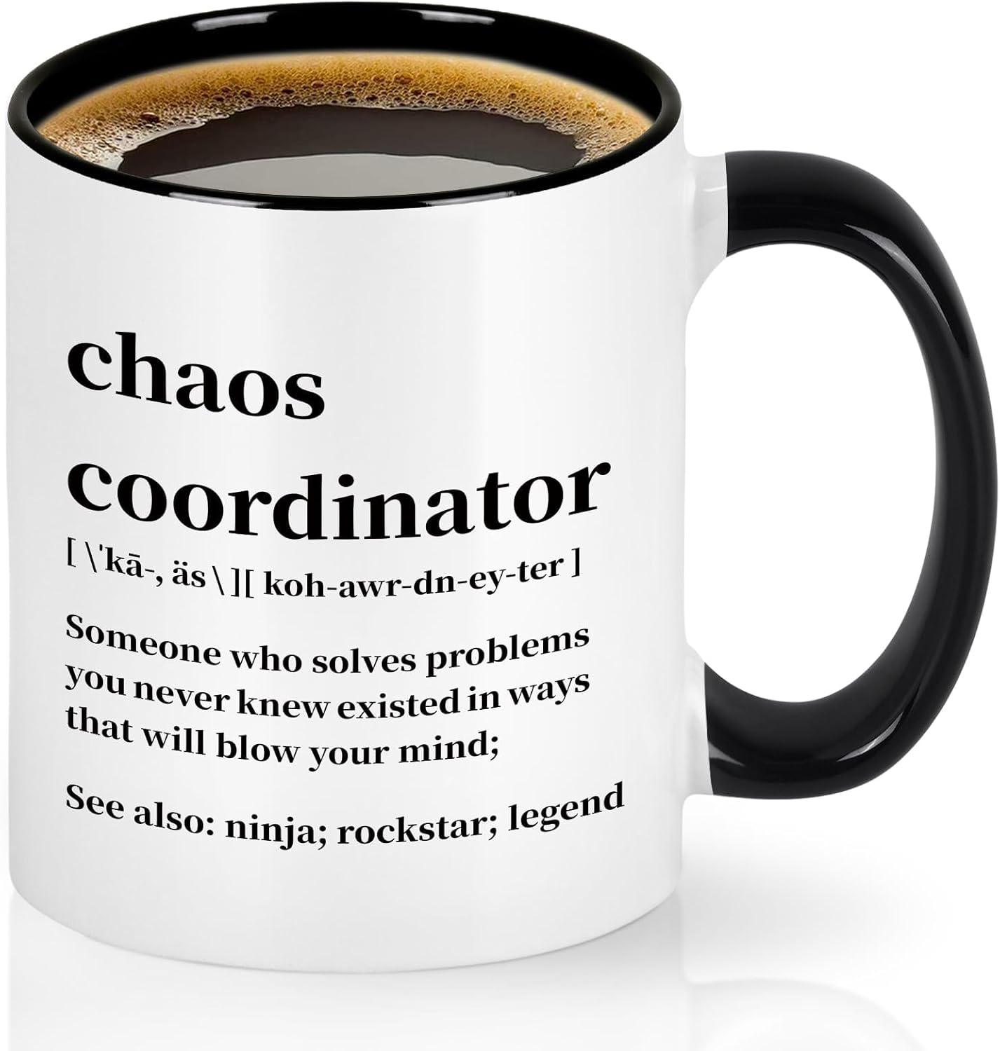 G-Sunny Chaos Coordinator Gifts, Chaos Coordinator Mug, Thank You Women, Boss, Coworkers, Employee Appreciation, Nurse, Teacher, Principal, Funny Coffee Mug, 330ML image number 2