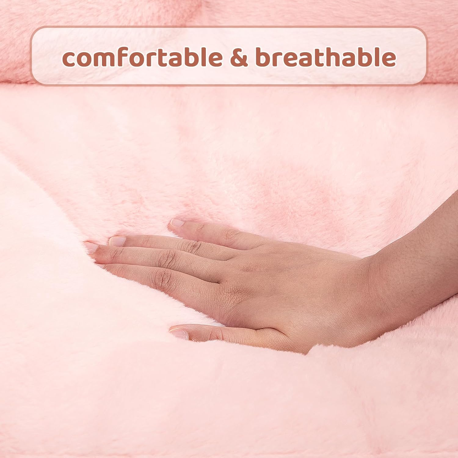 Hollypet Cat Bed for Small Dogs, Soft Plush Sofa Bed for Cats and Puppies, Soft Breathable Sofa Nest for Pets, Pink - Pink image number 2