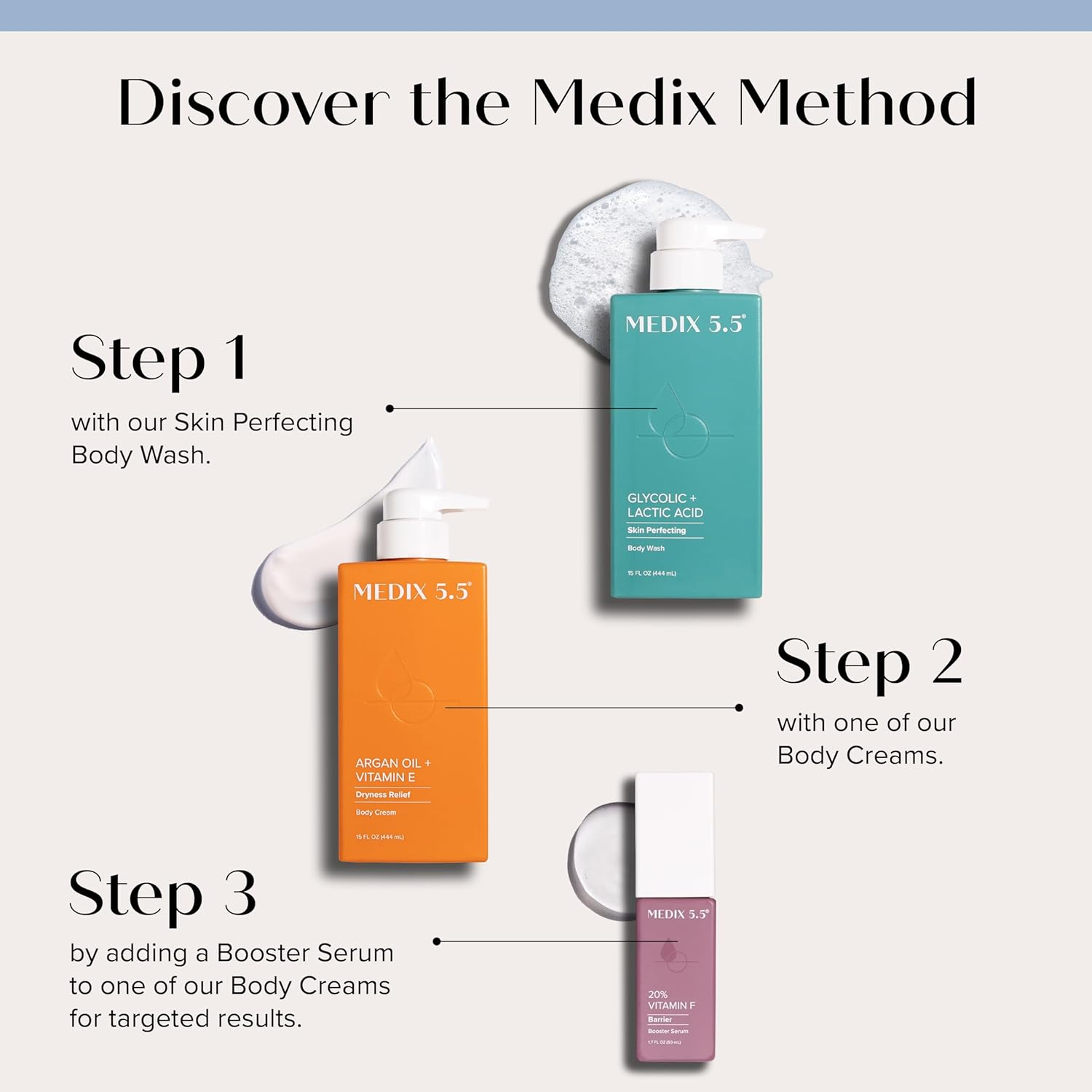 Medix 5.5 Argan Oil Cream with 24Kt Gold. Anti-Sagging Firming Cream to Reduce the Look Wrinkles, Cellulite, and Blemishes. 444Ml (15 Oz) image number 3