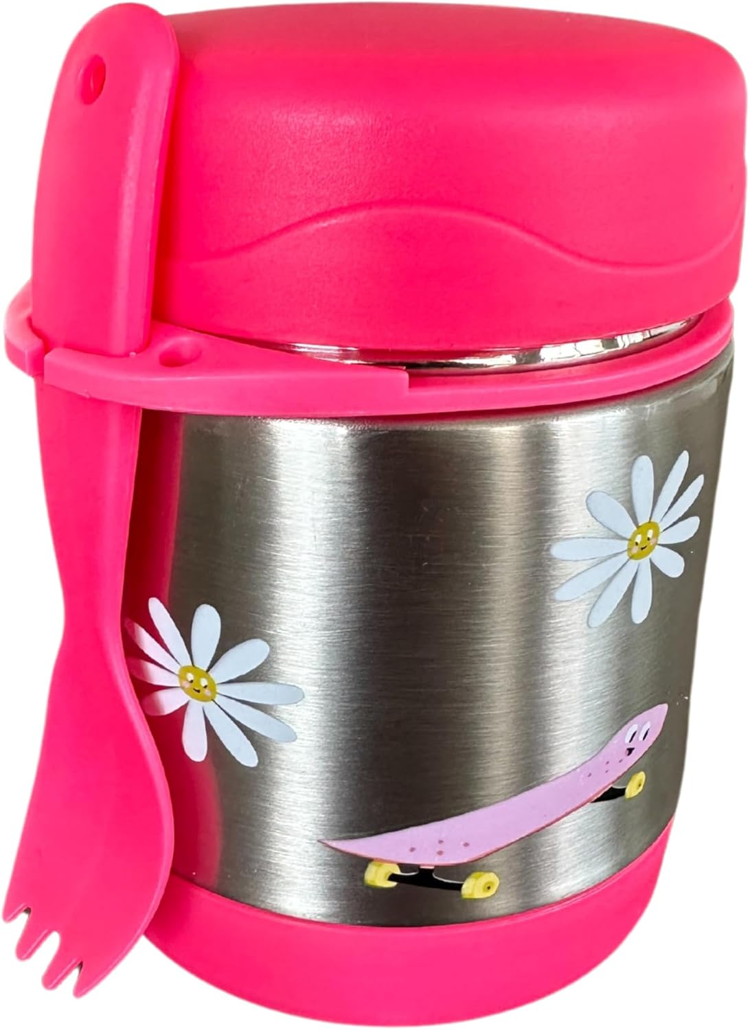 My Family Kids' Skate Design Insulated Food Jar - Hot & Cold Lunch Solution, 10Hr Heat, 7Hr Cool, Bpa-Free Stainless Steel image number 3