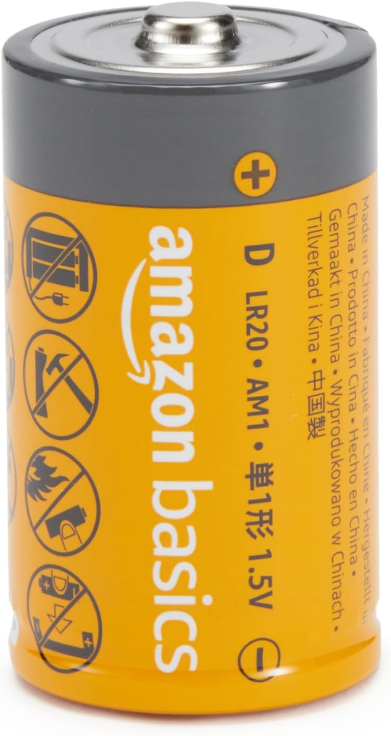 Amazon Basics D Cell Everyday Alkaline Batteries -Pack of 4
