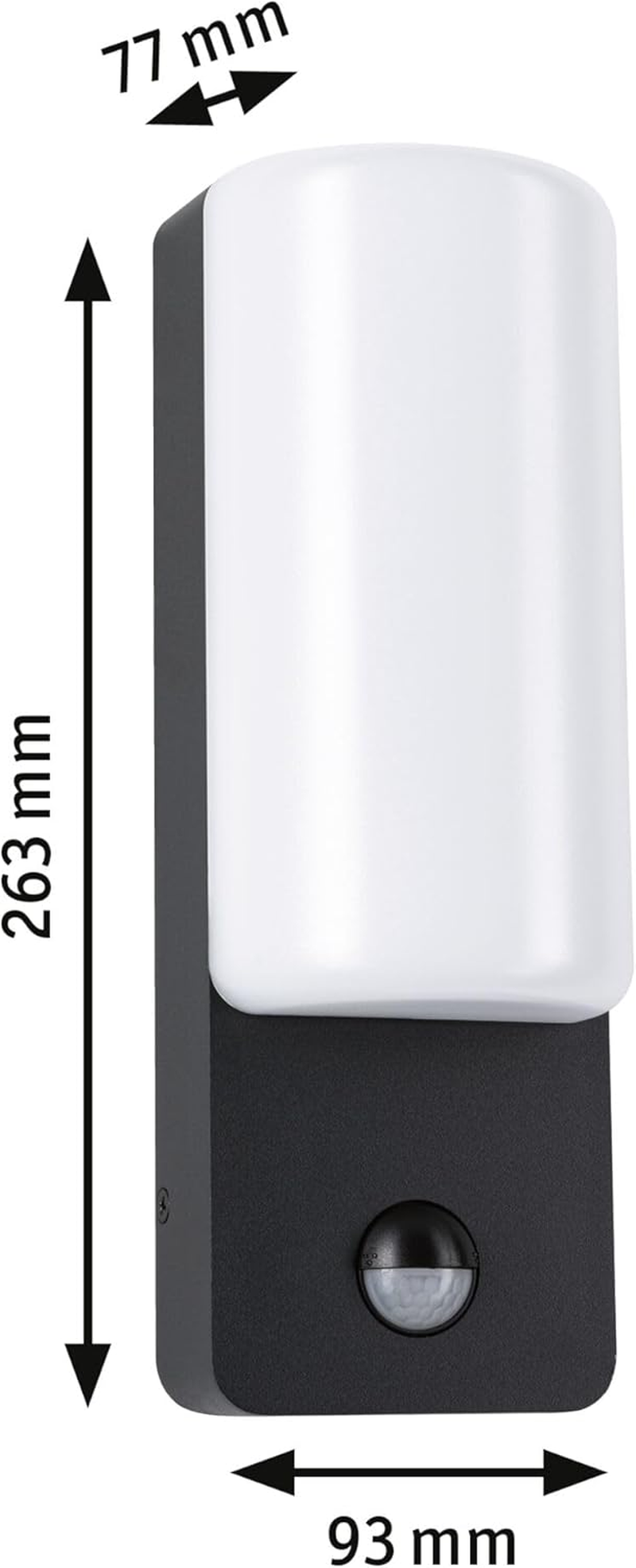 Paulmann Bonnie 94851 LED Outdoor Wall Light Motion Sensor IP44 93 X 77 Mm 3000 K 8.5 W 560 Lm 230 V Anthracite Aluminium Outdoor Light image number 3