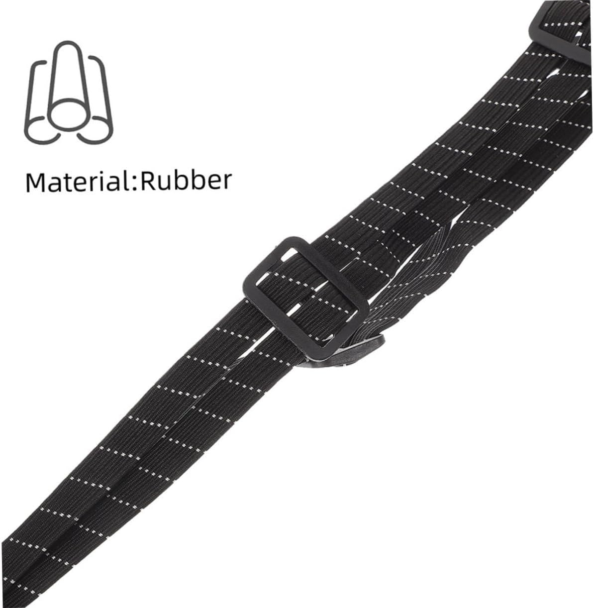 Amosfun 2Pcs Motorcycle Helmet Holder Elastic Bungee Straps with Reflective Rope, Luggage Fixed Strap for Cycling and Motorbike Accessories, Sturdy Tie-Downs for Outdoor Travel image number 5