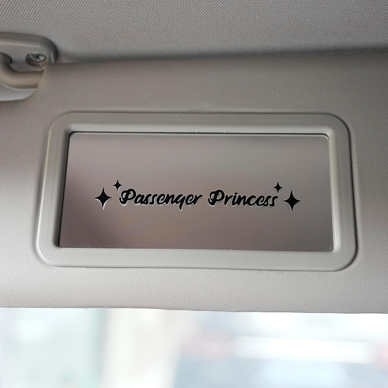 5 Pack Passenger Princess Stickers Funny Car Decal Accessories Rearview Mirror Window Sticker for Women (Black)