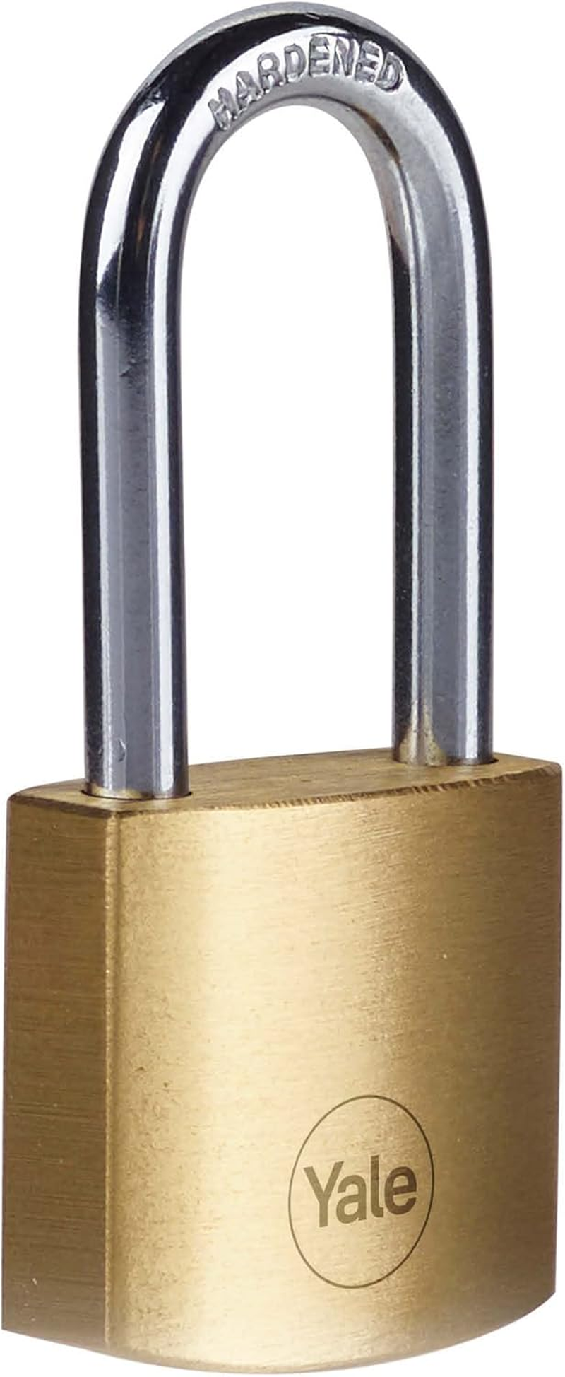 Yale - Y110B/20/122/1 Standard Security 20Mm Brass Padlock - Long Shackle - Steel Shackle - 3 Keys image number 3