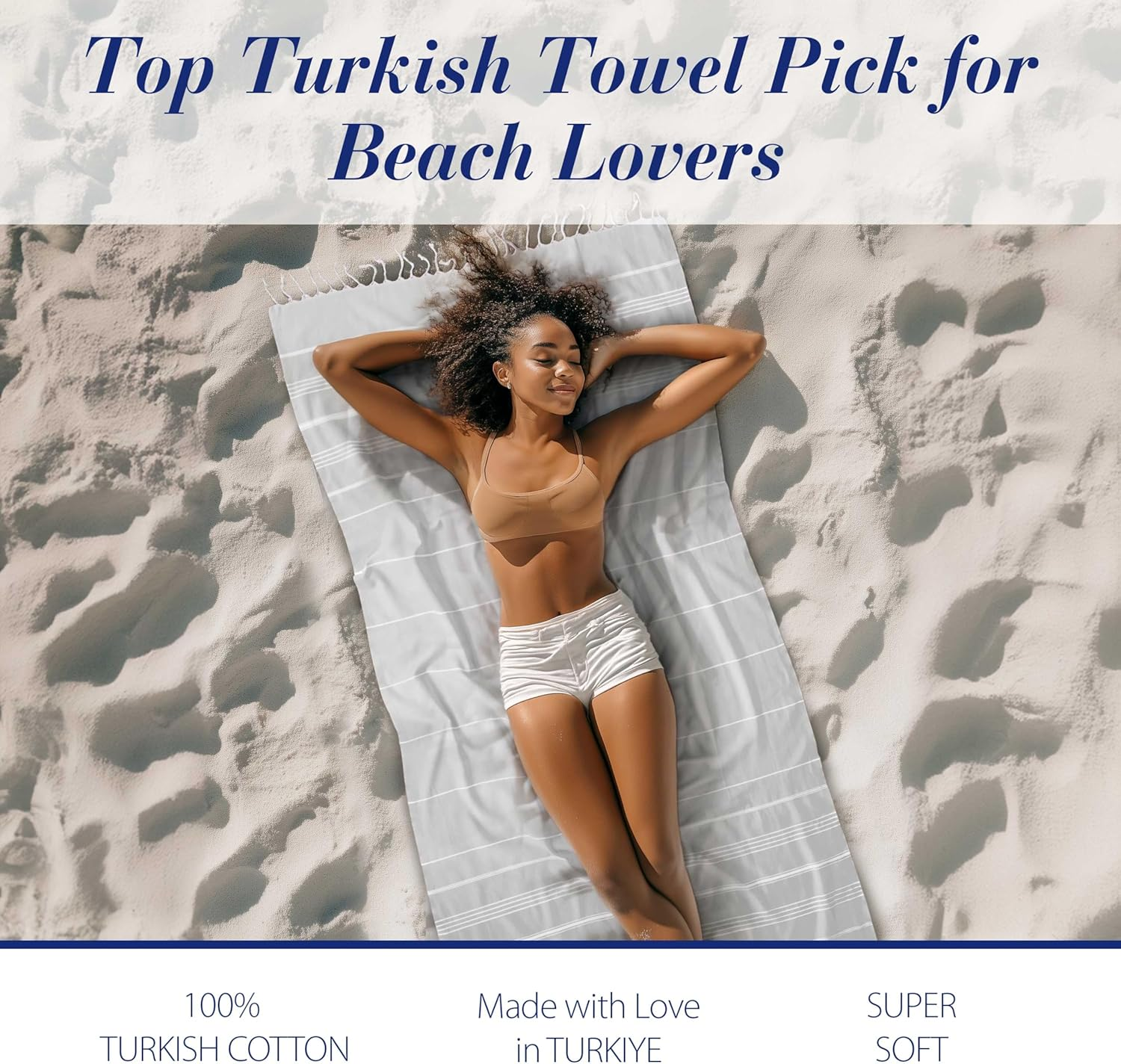 CACALA Pure Series Turkish Bath Towels &ndash; Traditional Peshtemal Design for Bathrooms, Beach, Sauna &ndash; 100% Natural Cotton, Ultra-Soft, Fast-Drying, Absorbent &ndash; Warm, Rich Colors with Stripes image number 4