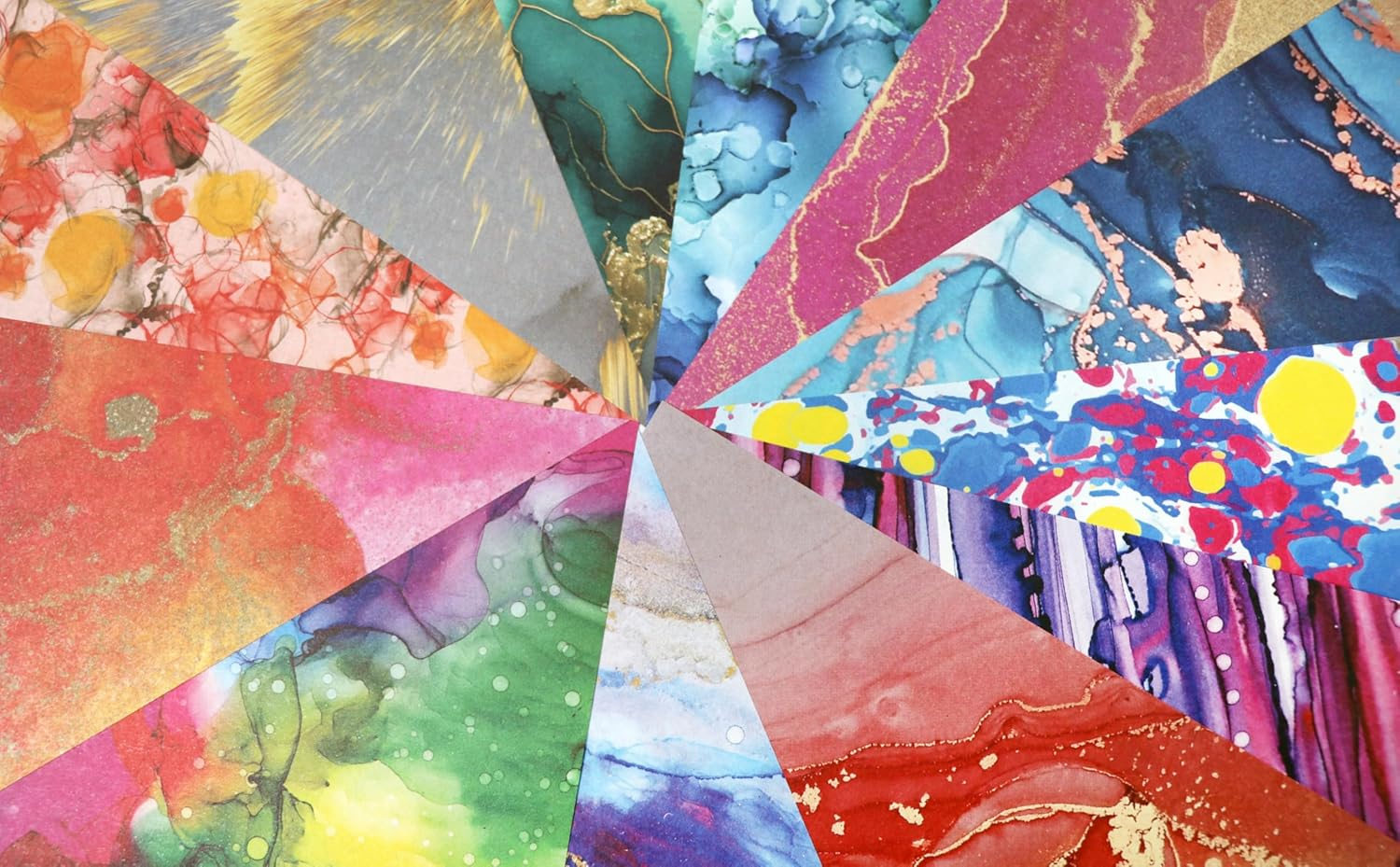 Origami Paper 200 Sheets Alcohol Ink Patterns 6" (15 Cm): Tuttle Origami Paper: Double-Sided Origami Sheets Printed with 12 Designs (Instructions for 5 Projects Included) image number 2