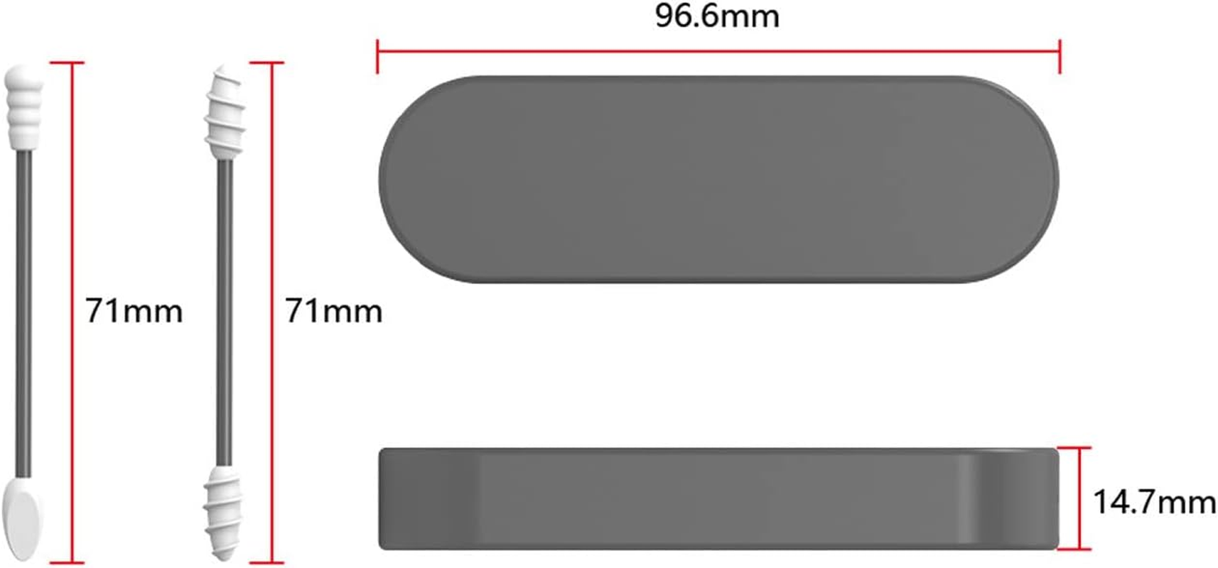 Silicone S Stick Reusable Portable and Cleanable Ear Q-Tip Rough Friction S for Ear Cleaning Makeup 2Pcs Pink image number 5