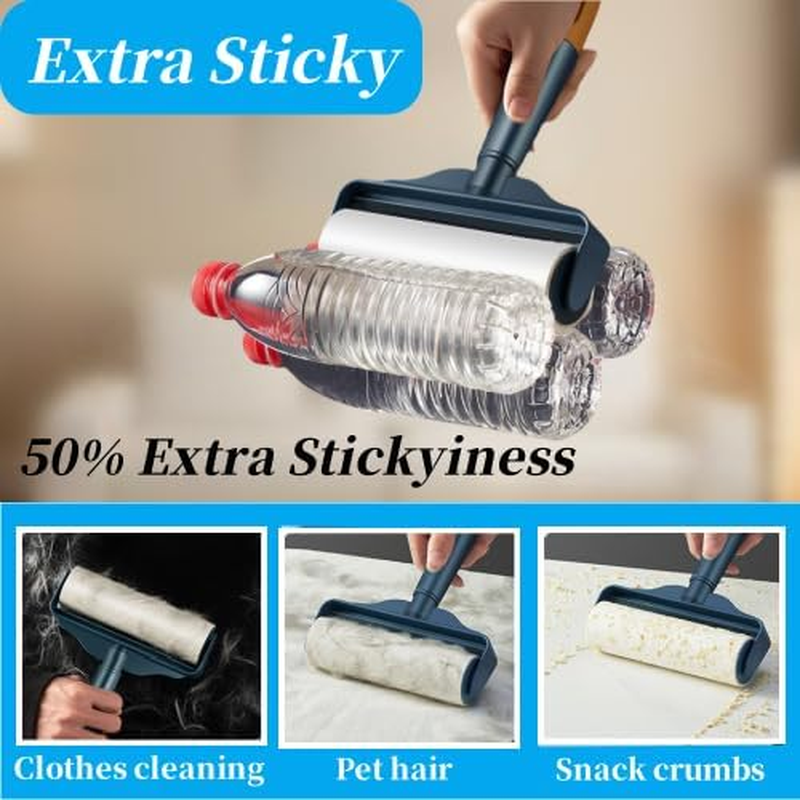 Bryzant Large Lint Roller Refills 6.3 Inches Pet Extra Sticky Refills 360 Sheets for Cat and Dog Hair Removal Clothes Carpet Couch Floor Remove Dust(6) image number 3