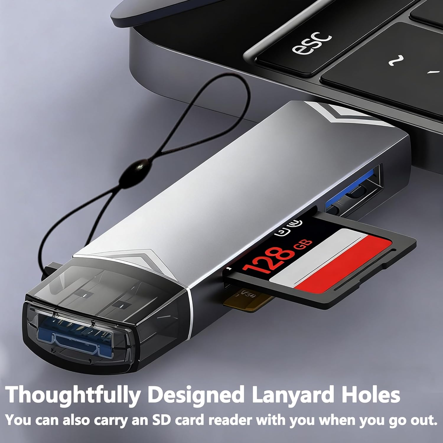 USB 3.0 Micro SD Card Reader USB C SD Card Reader 3 in 1 Type-C External Memory Card Reader OTG for USB/TF/SD/SDHC/SDXC/MMC/RS-MMC Card Adapter for PC Compatible with Android/Iphone 17/16 Pro Max/Ipad image number 1