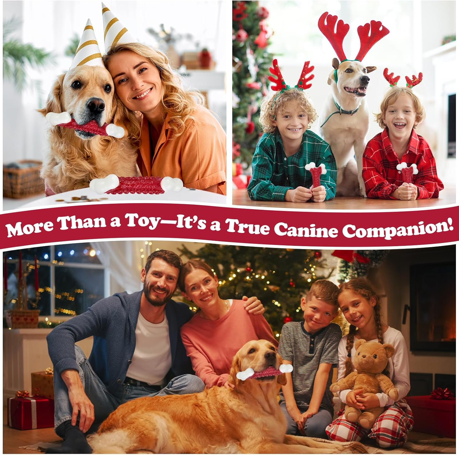 Kseroo Tough Dog Toys, Toys for Aggressive Chewers Large Breed, Chew Dogs, Bone Toy Nylon Durable Dogs Extreme Indestructible image number 5