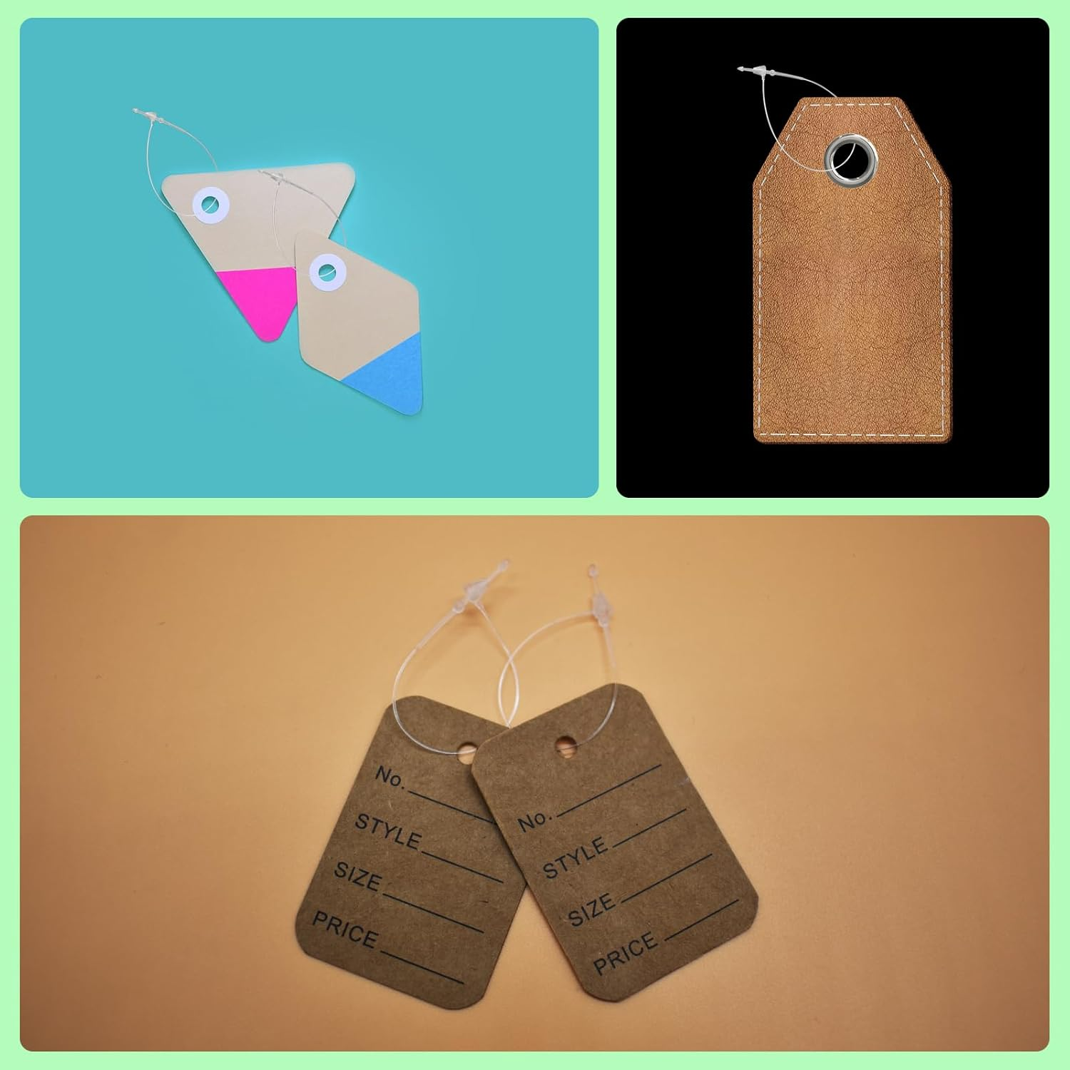 2000Pcs Plastic Fastener Hang Tag Snap Lock White for Retail Store Accessory Price Pins (3 Inch) image number 3