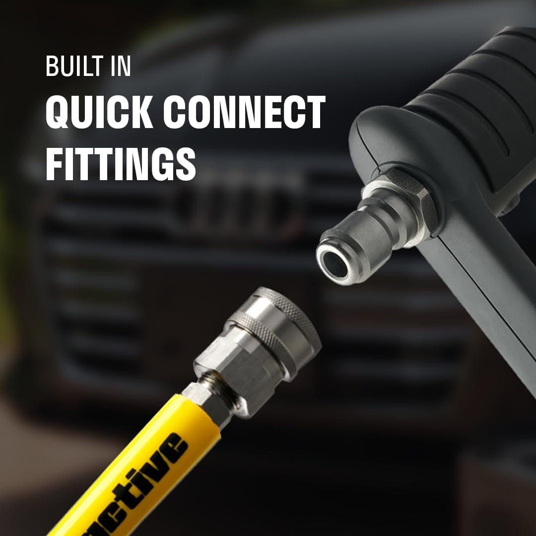 ACTIVE Pressure Washer Hose 50 Ft 5/16" - Kink Resistant Steel Braided Power Washer Hose for All Electric & Gas Pressure Washers, Flex Hose W/Max 4000 PSI & 12 GPM at a Peak Temperature of 212F image number 3