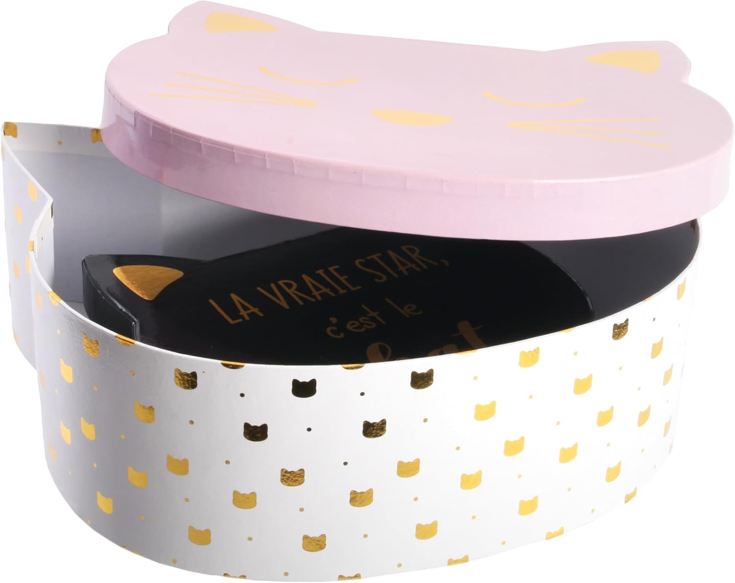 The Concept Factory RG6219 Cat Storage Box Other Paper Types Pink Black 25 X 23 X 8.5 Cm image number 5