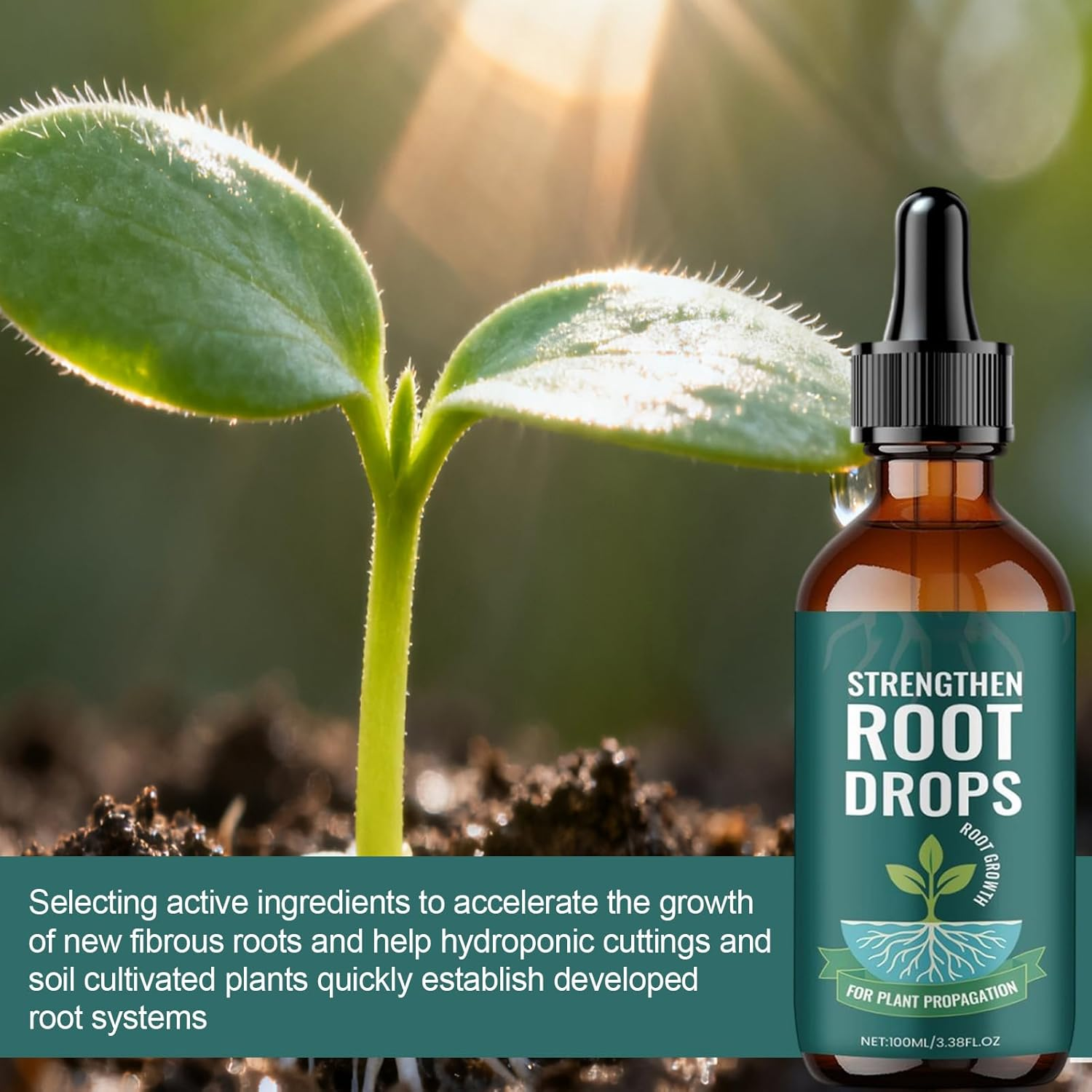 Rronnoy Prop Drops for Plants, Rooting Liquid 100Ml, Root Grow for Plants, for Indoor Hydroponic Growing Gardening image number 1